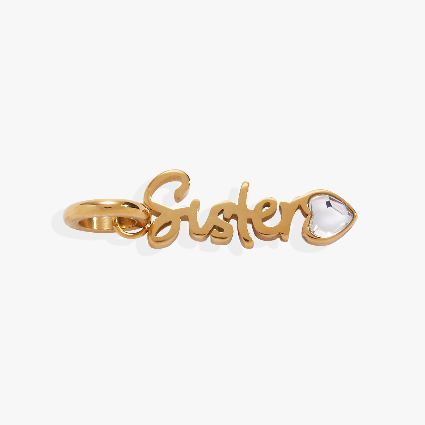 Sister' Elongated Interchangeable Charm
    
    
    
       Stainless Steel Gold