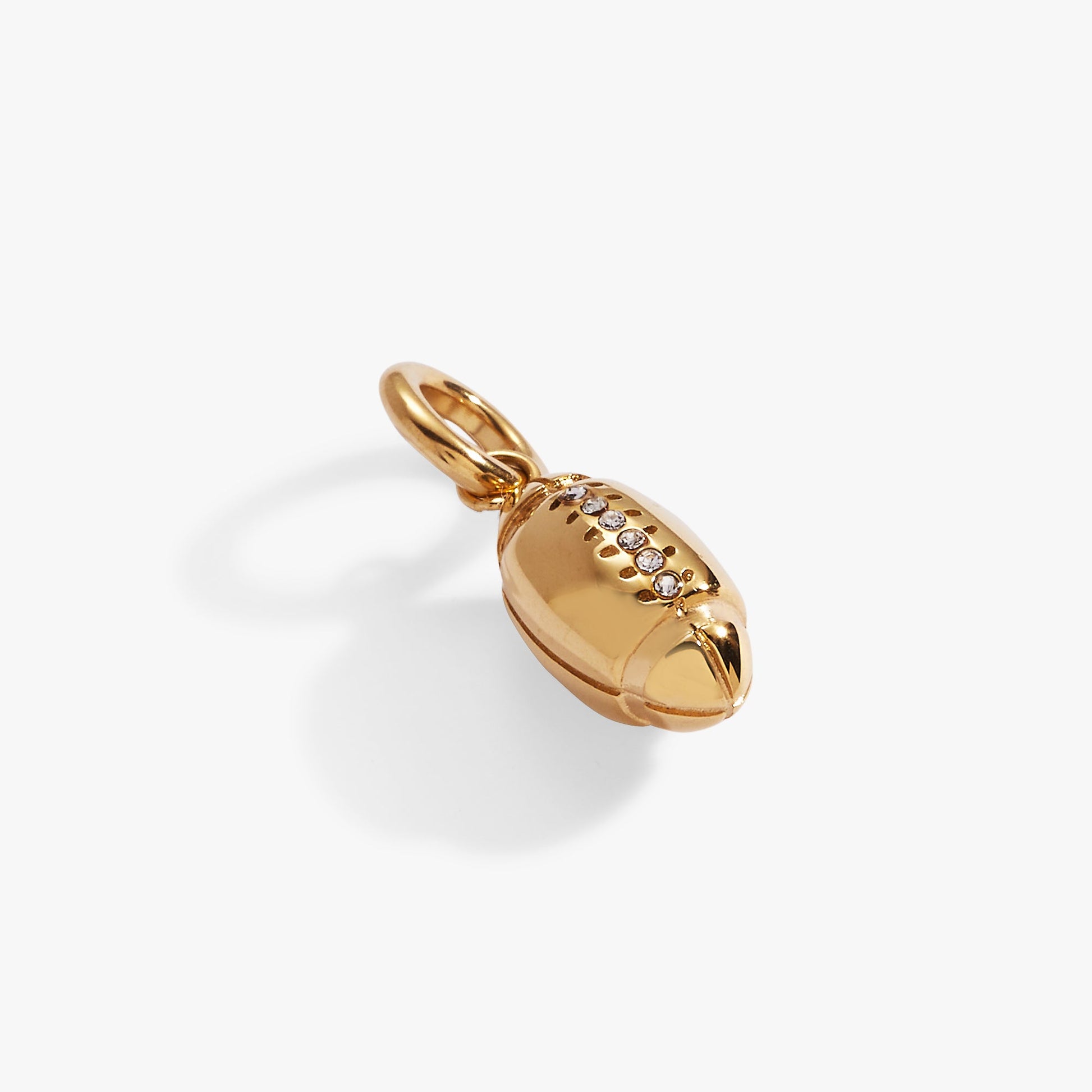 Interchangeable Charms - Football Stainless Steel Gold