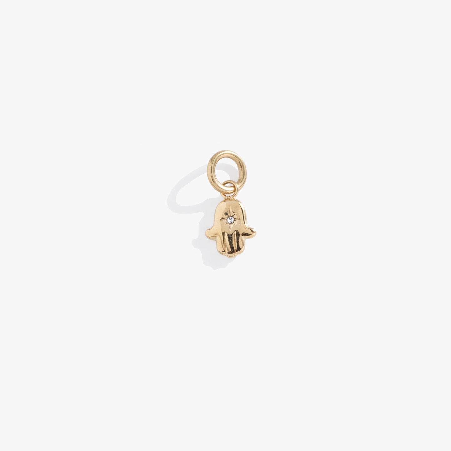 Crystal Hamsa Interchangeable Charm​ Stainless Steel Gold