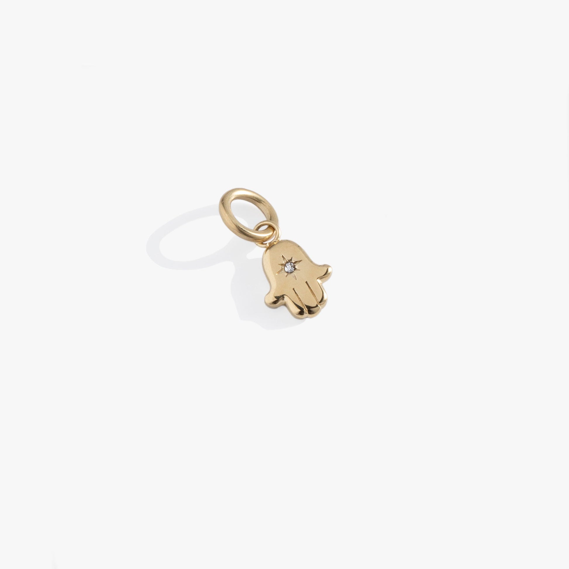 Crystal Hamsa Interchangeable Charm​ Stainless Steel Gold