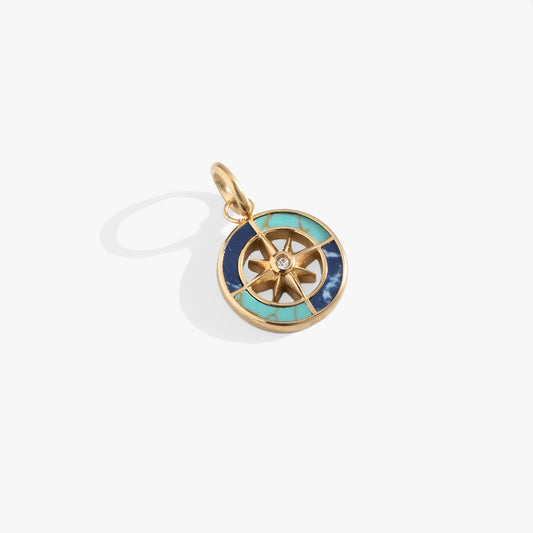 Compass Interchangeable Charm​ Stainless Steel Gold