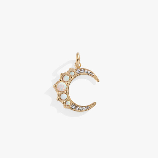 Opal Moon Interchangeable Charm​ Stainless Steel Gold