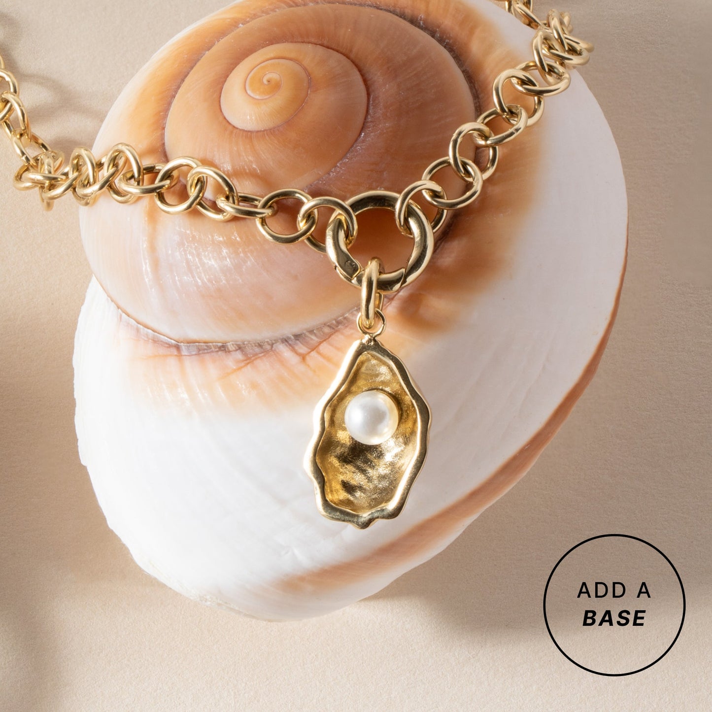 Oyster Interchangeable Charm Stainless Steel Gold