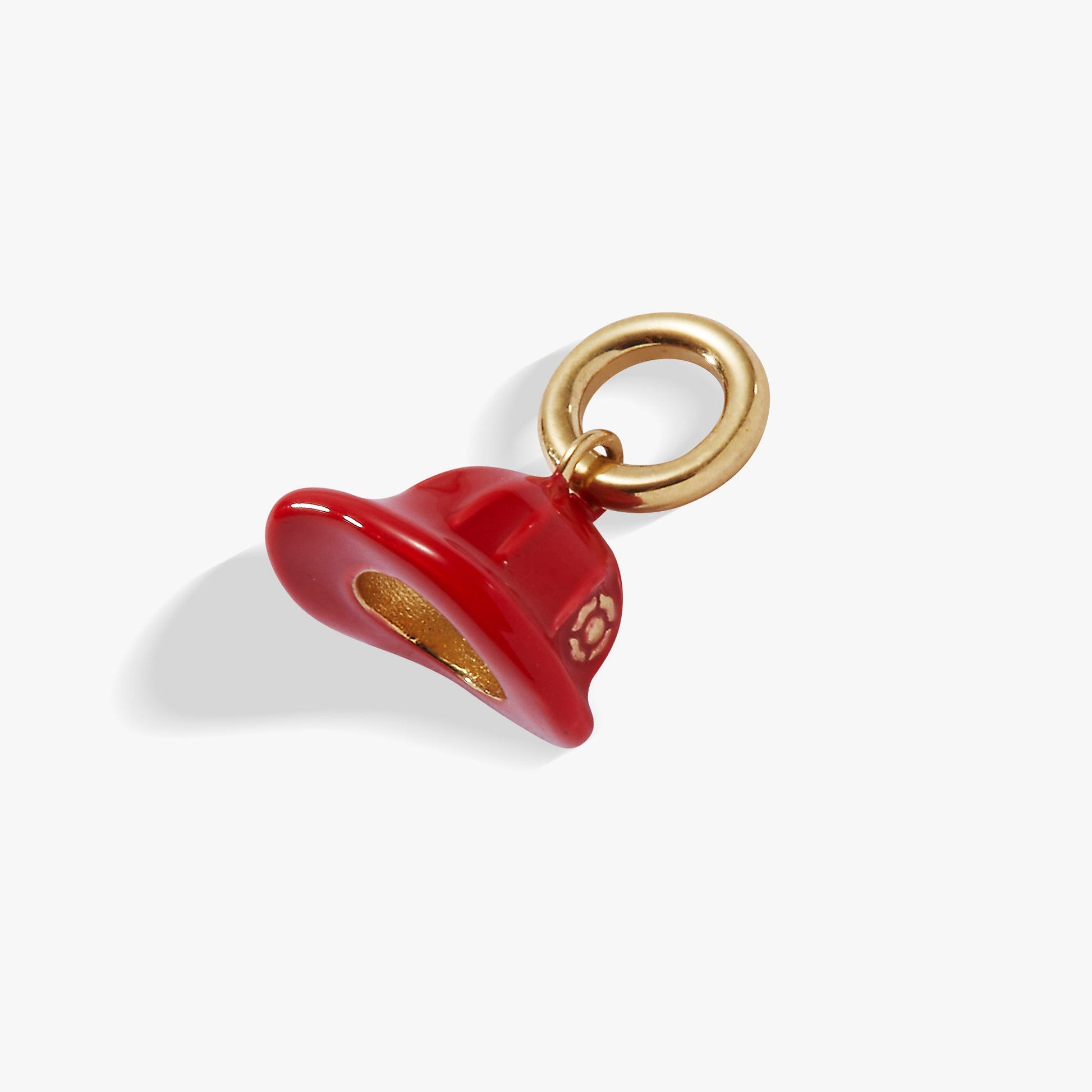 Fire Fighter Hat Charm Stainless Steel Gold