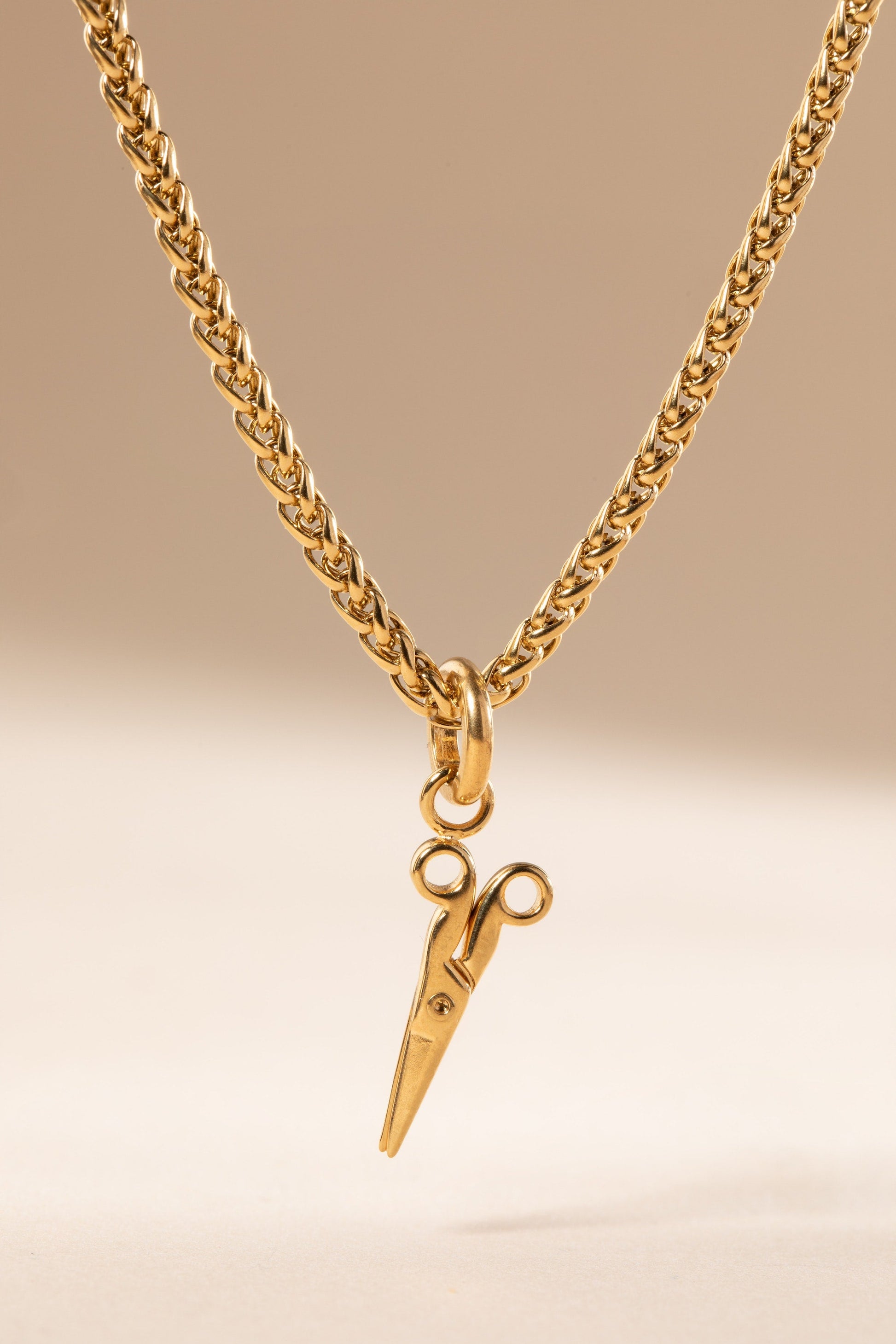 Scissors Charm Stainless Steel Gold