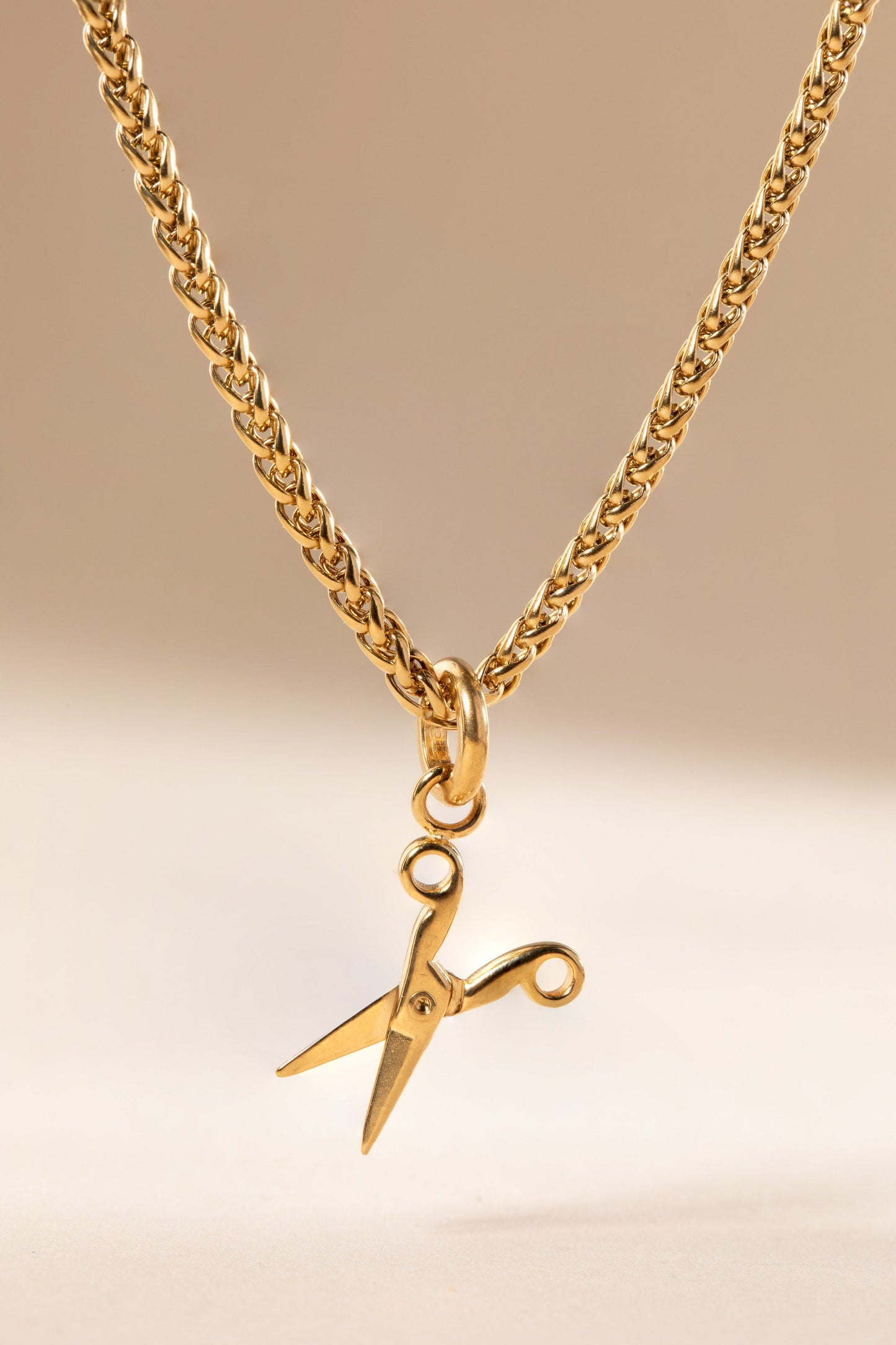 Scissors Charm Stainless Steel Gold
