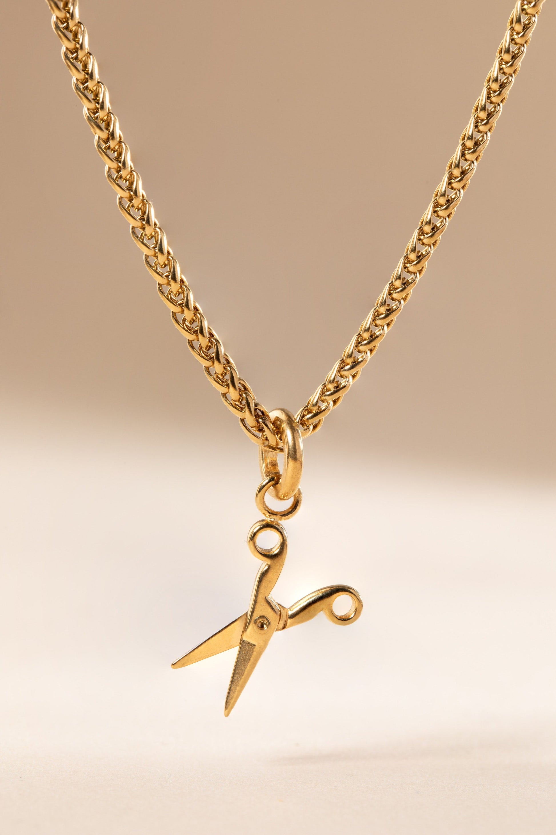 Scissors Charm Stainless Steel Gold