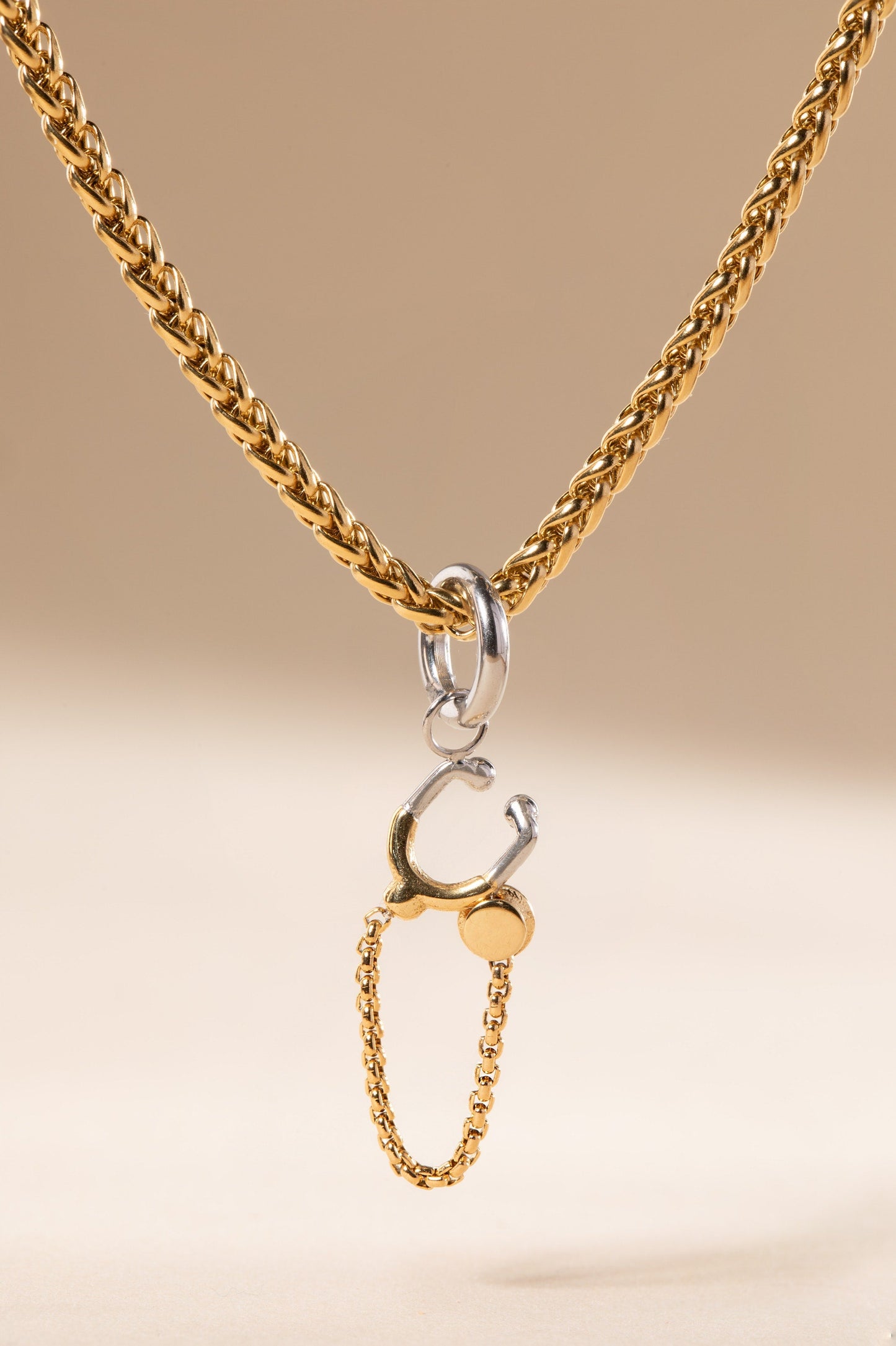 Stethoscope Charm Two Tone - Stainless Steel
