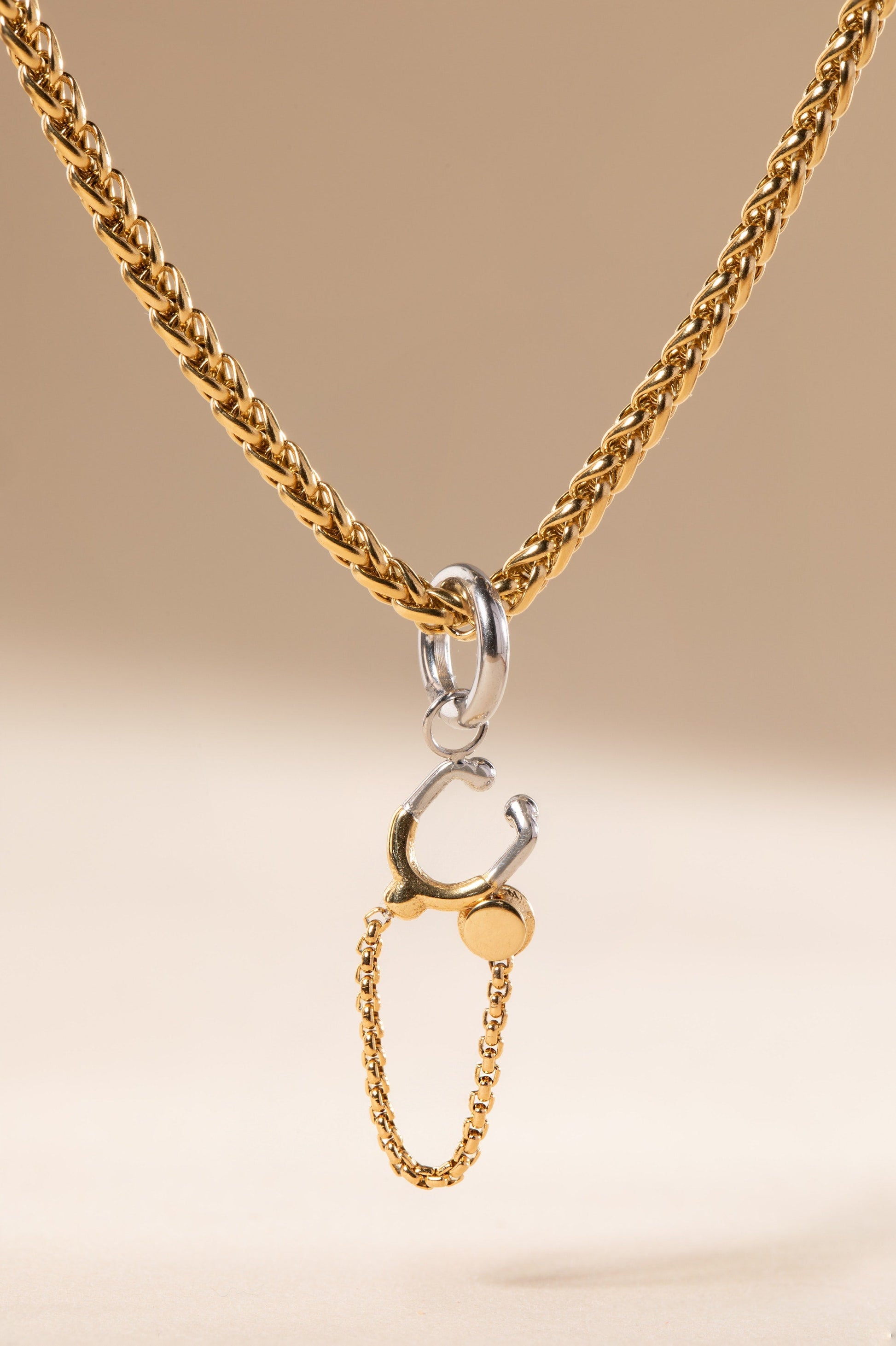 Stethoscope Charm Two Tone - Stainless Steel