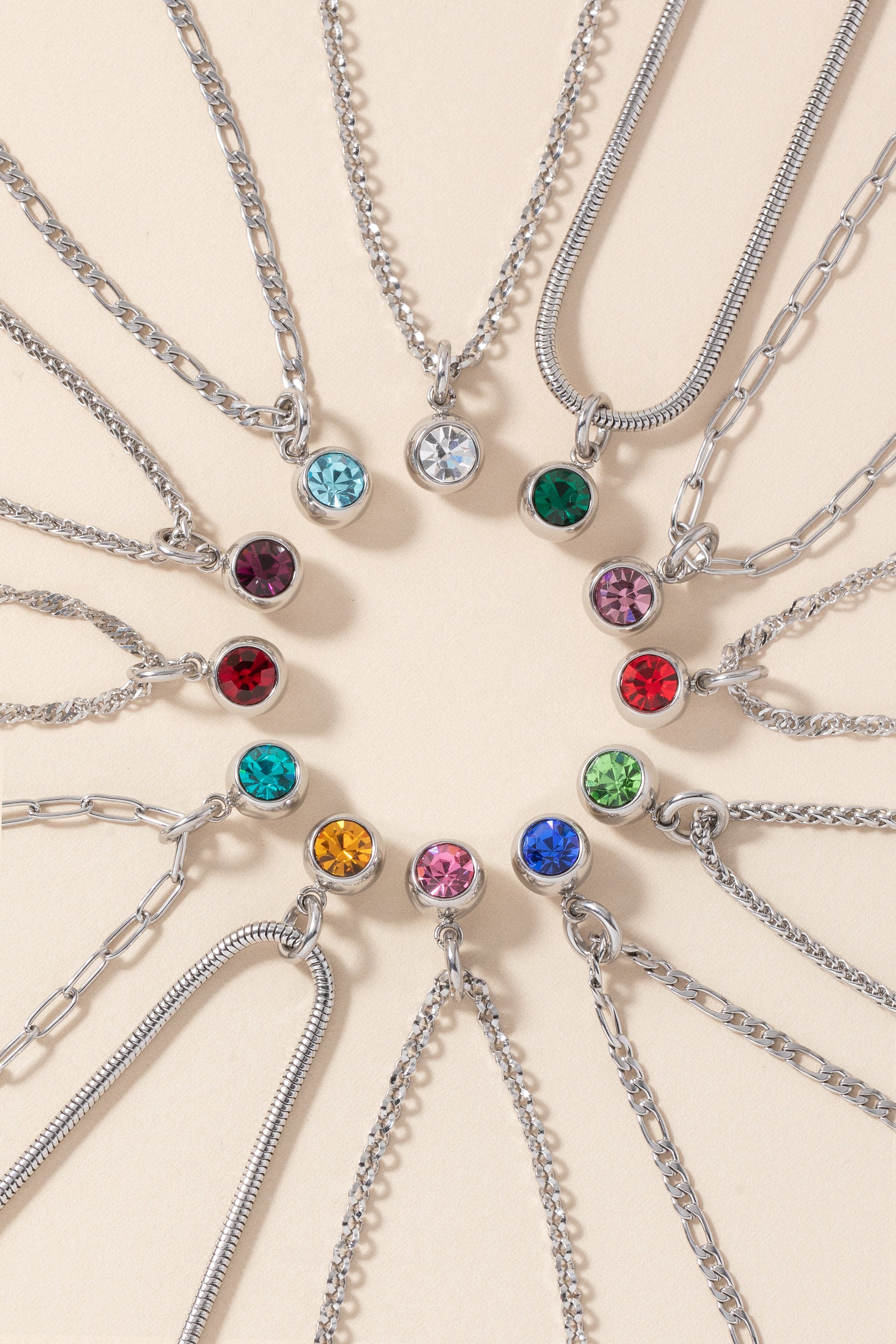 April Birthstone Interchangeable Charm Stainless Steel Silver
