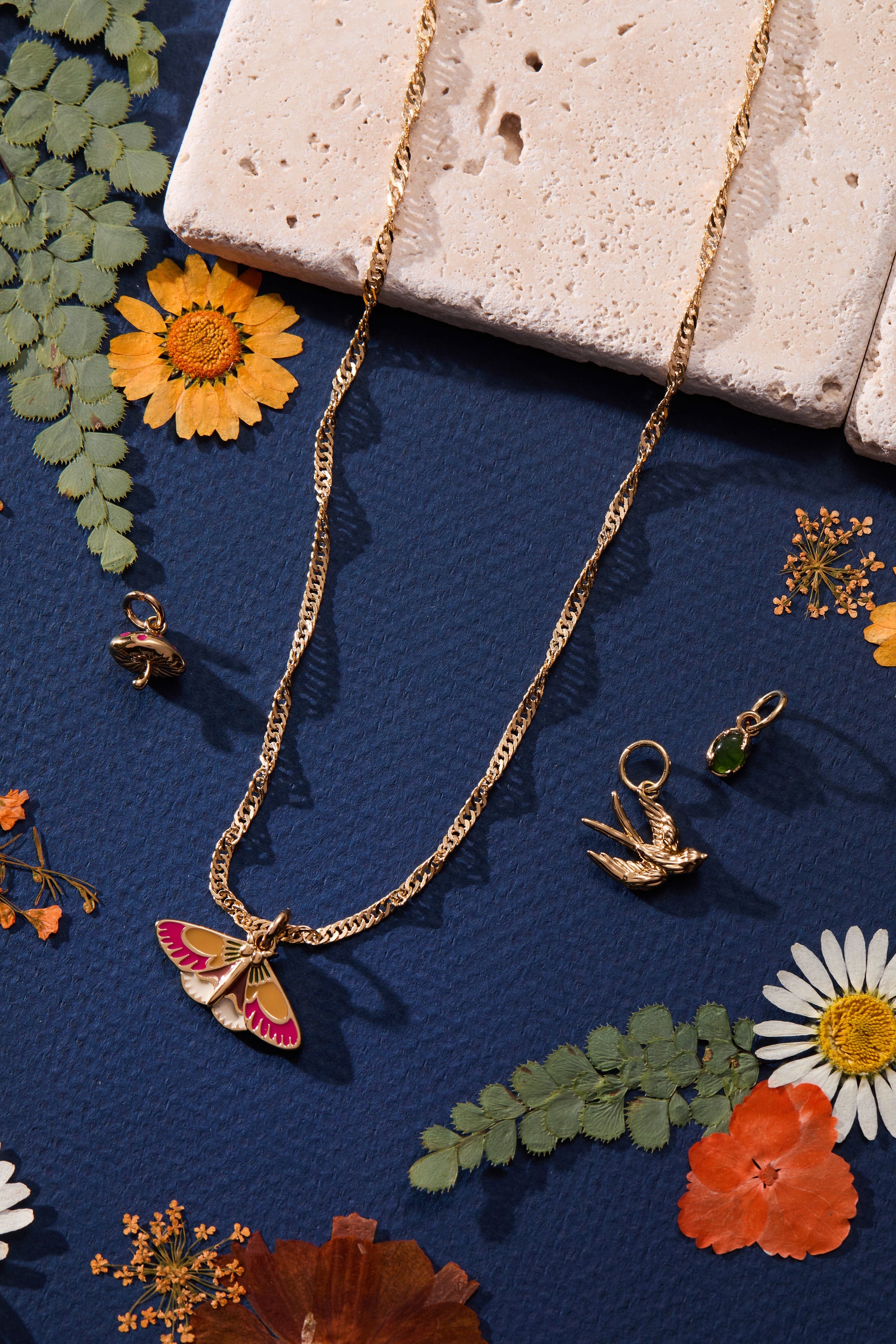 Moth Charm Gold
