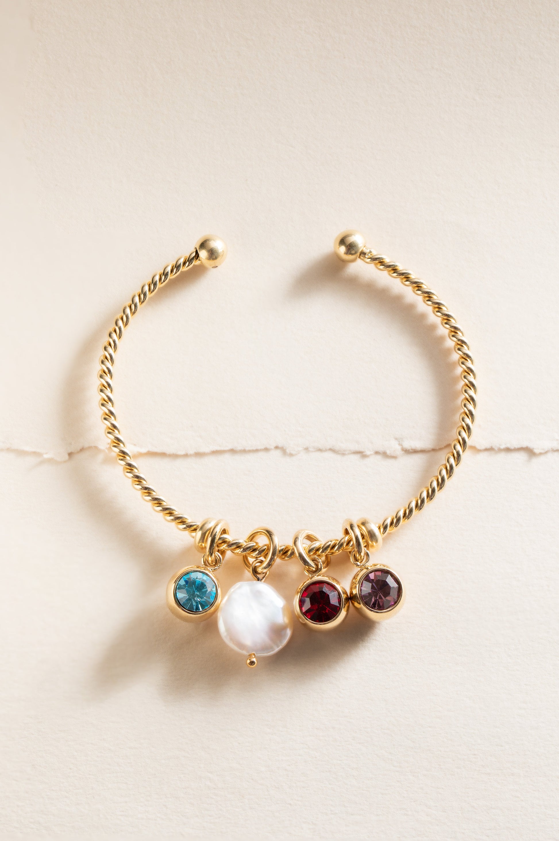 June Birthstone Interchangeable Charm Stainless Steel Gold