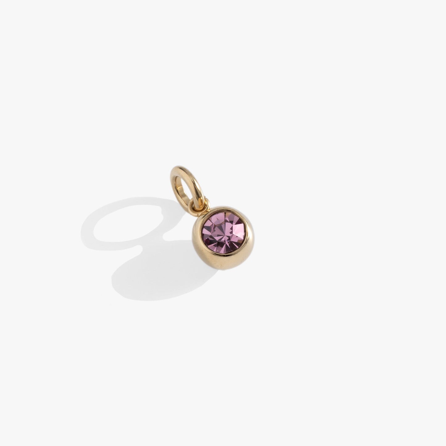 June Birthstone Interchangeable Charm Stainless Steel Gold