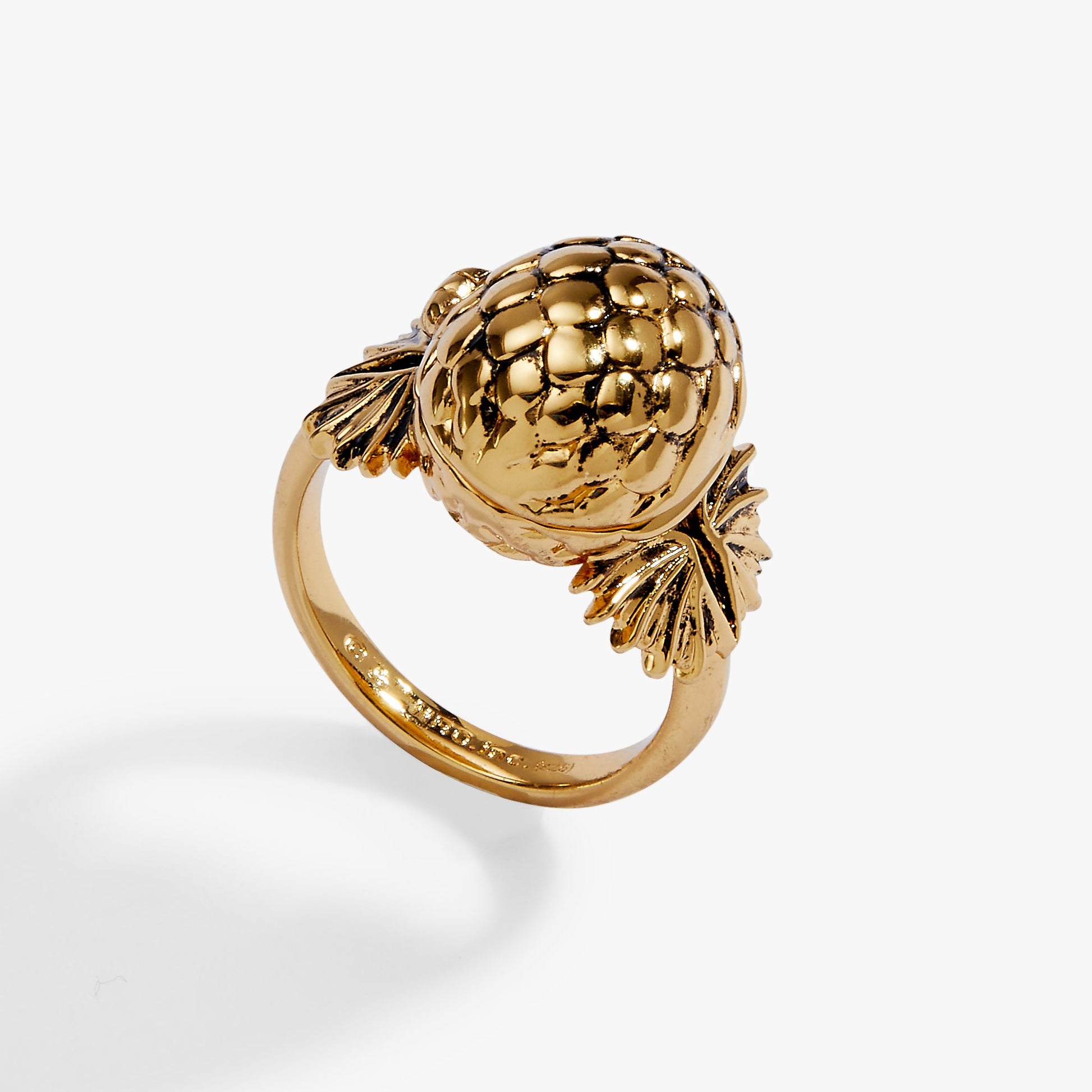 HOUSE OF THE DRAGON™ 'Fire Will Reign' Dragon Egg Locket Ring Gold