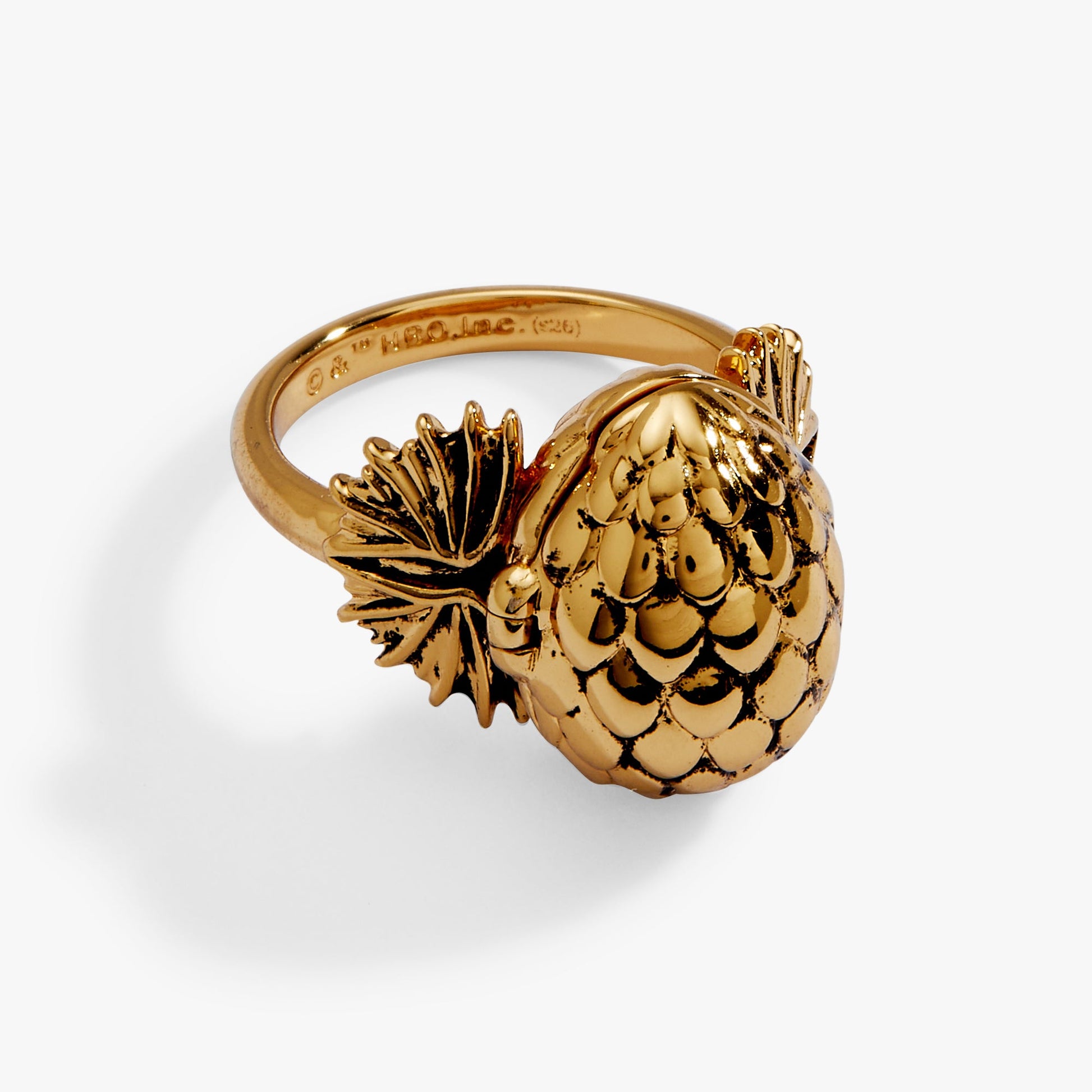 HOUSE OF THE DRAGON™ 'Fire Will Reign' Dragon Egg Locket Ring Gold