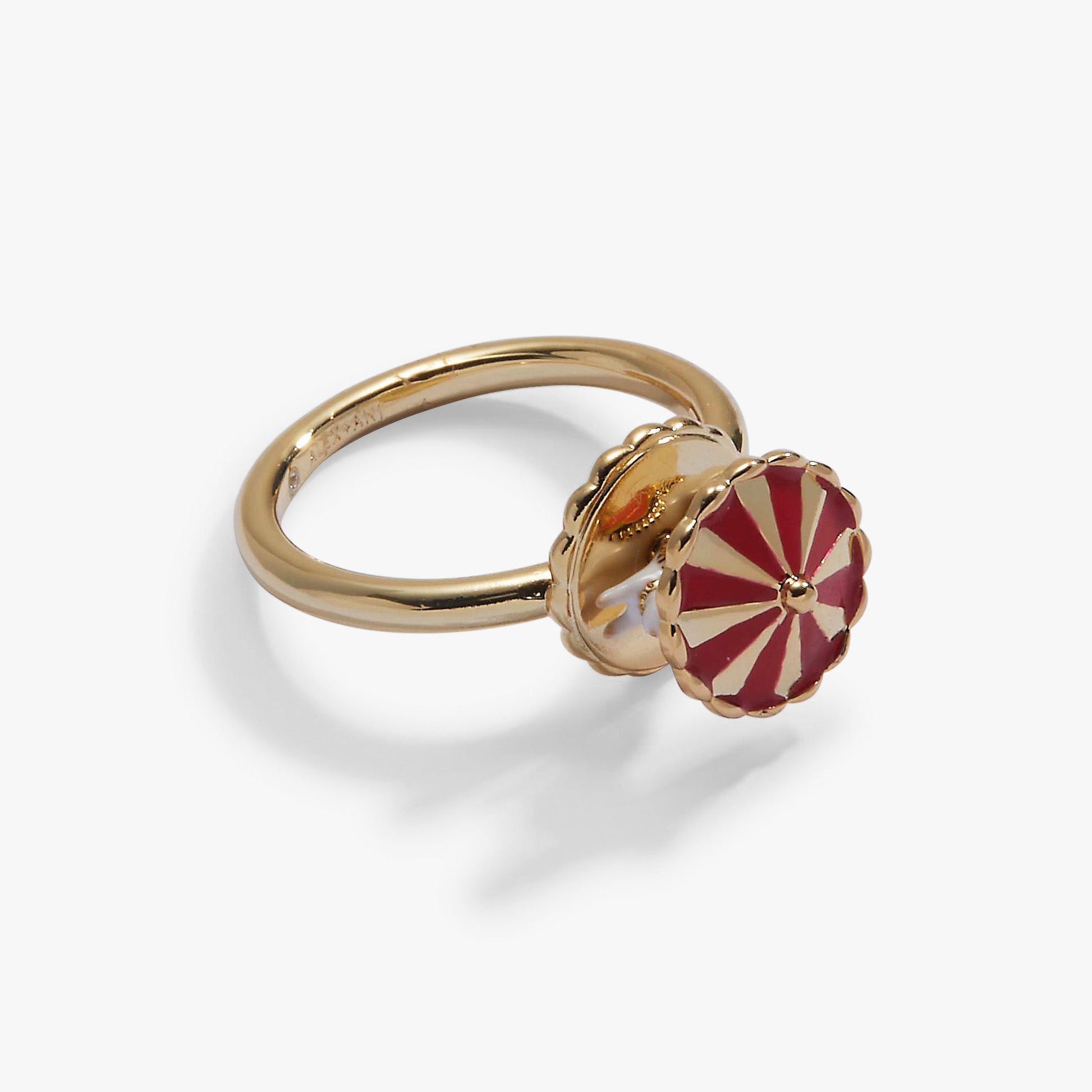 Carnival Carousel Bunny Spinner Ring Gold
