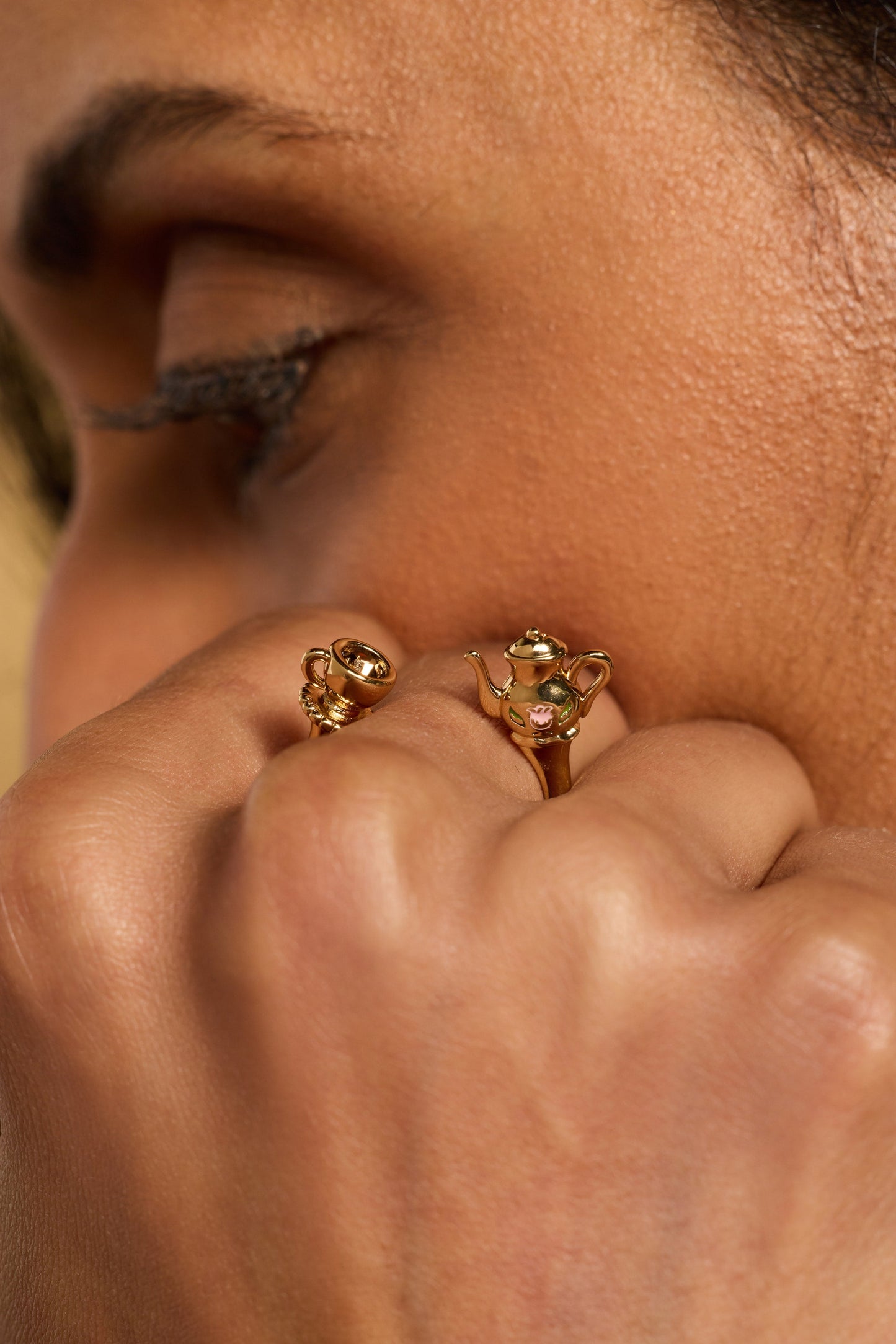 Tea Party Open Ring Gold