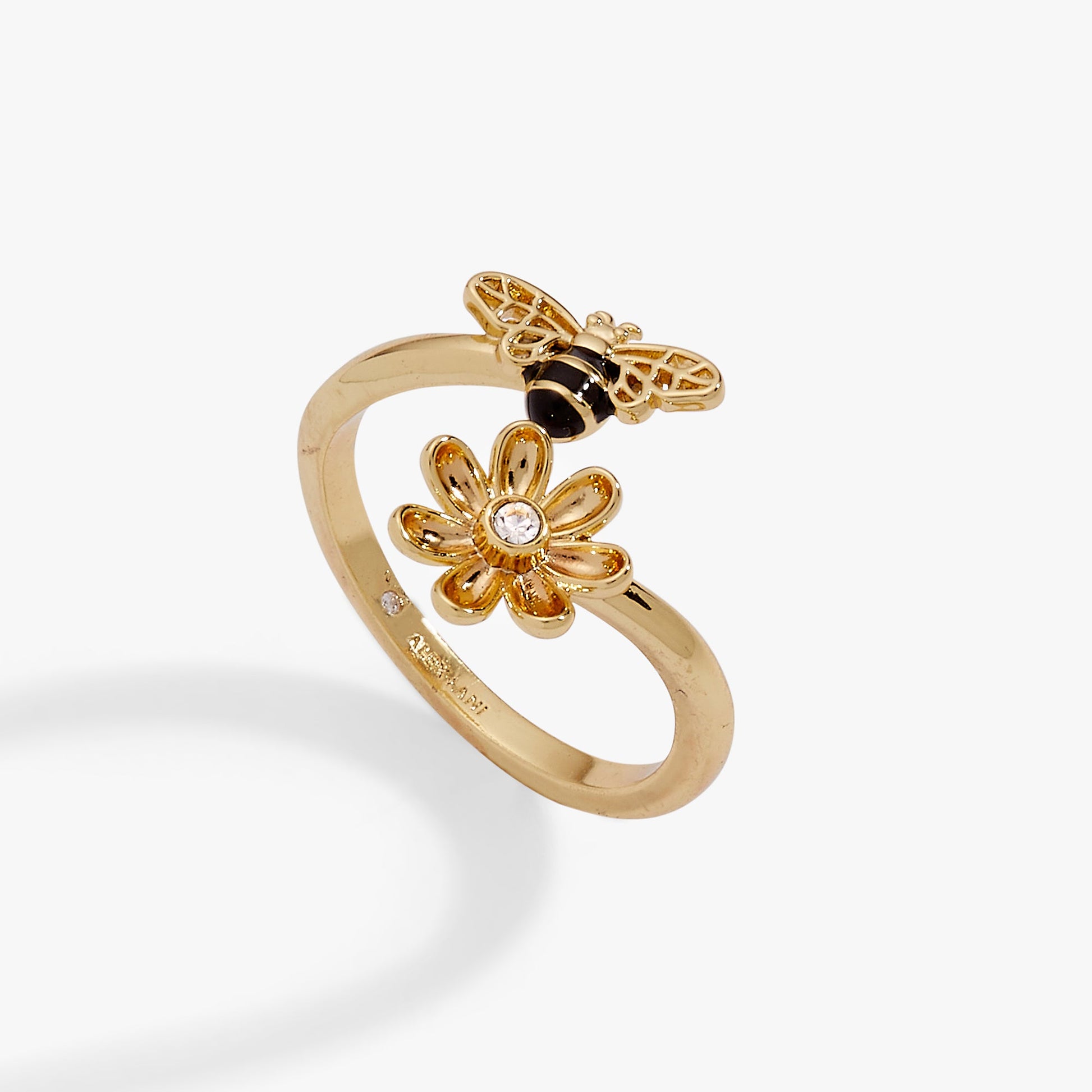 Bee & Daisy Wrap Ring Gold