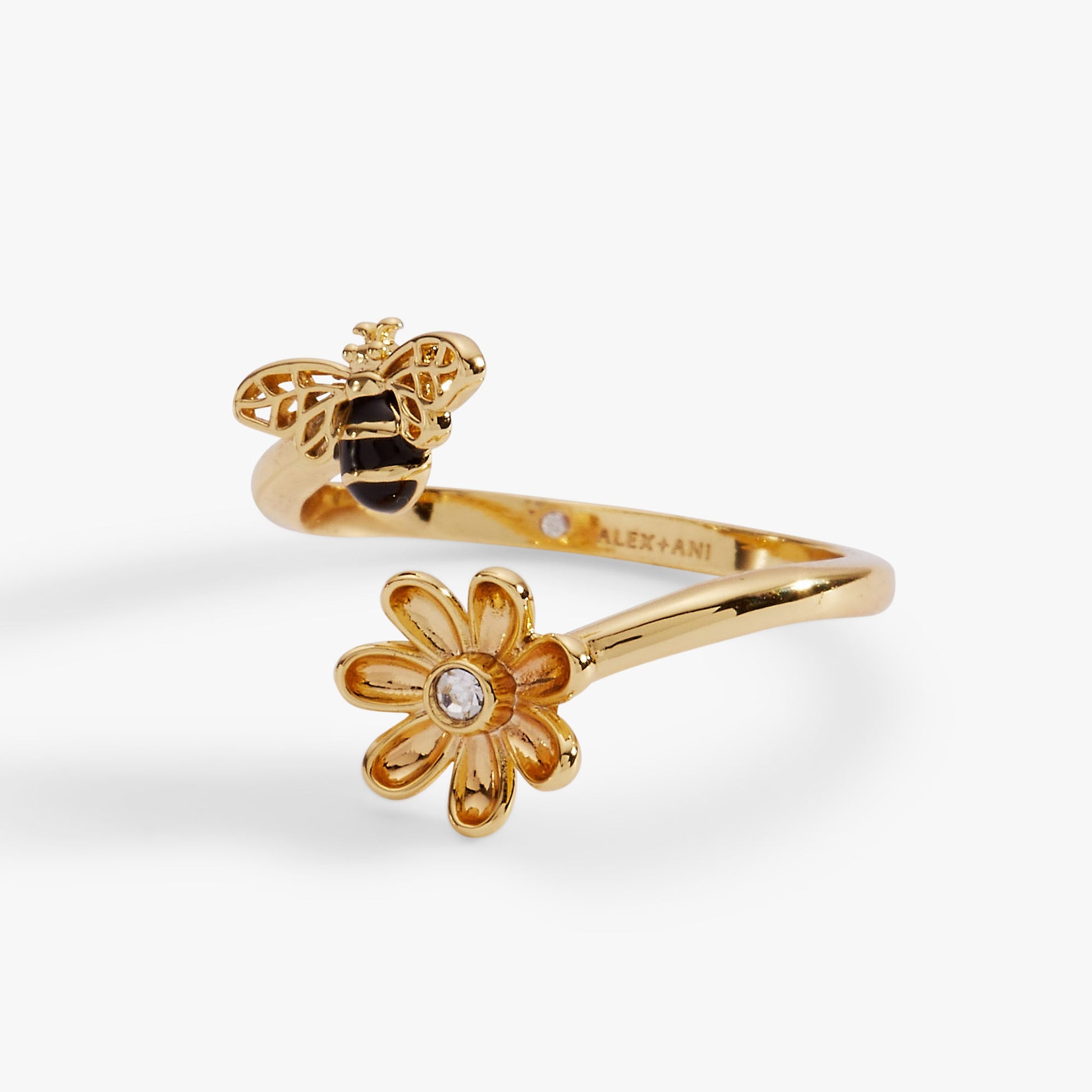 Bee & Daisy Wrap Ring Gold
