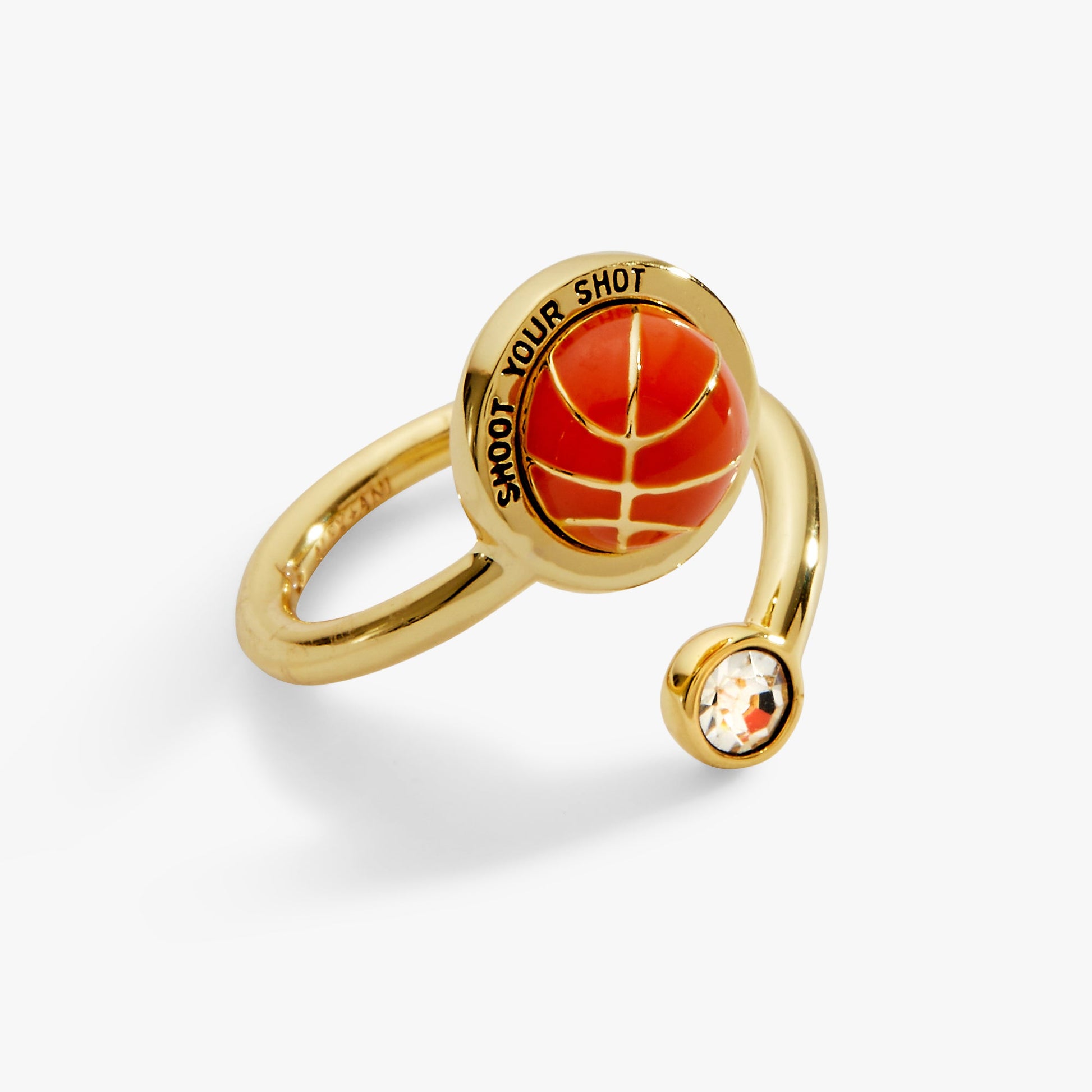 Basketball Open Fidget Ring Gold