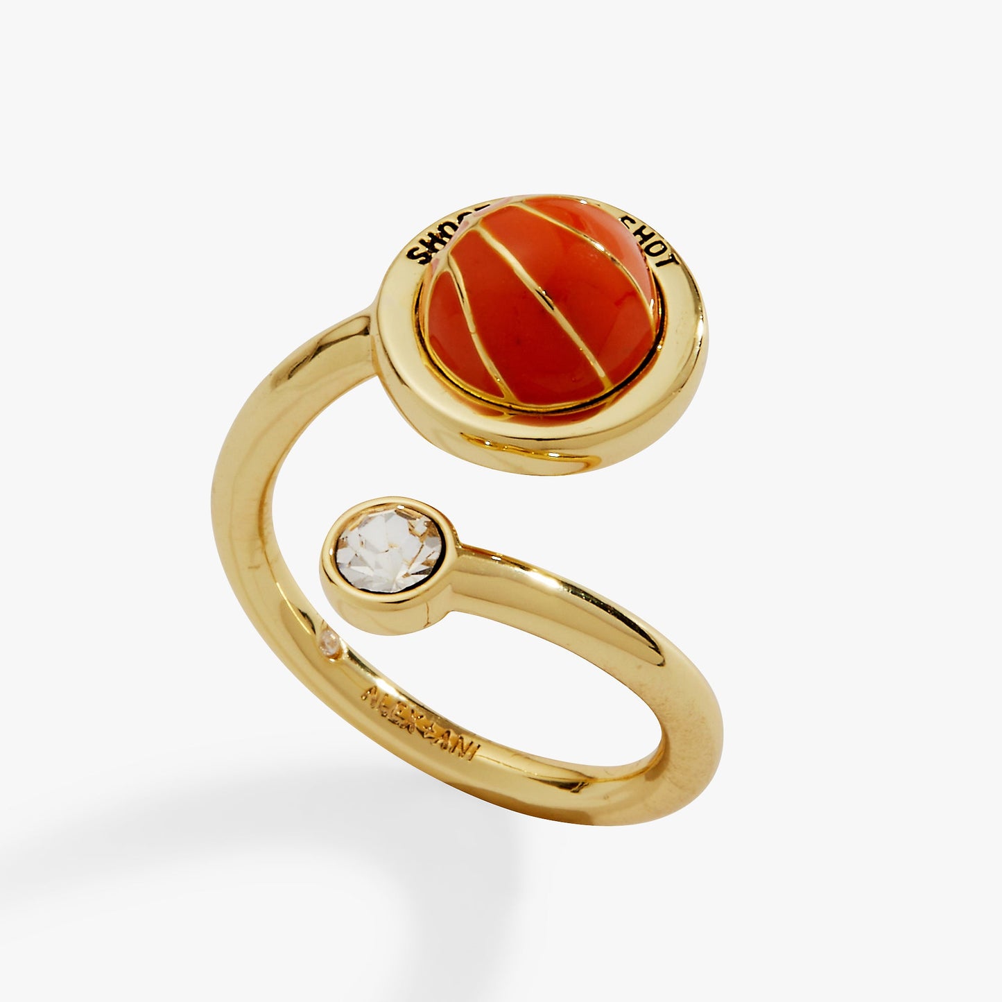 Basketball Open Fidget Ring Gold