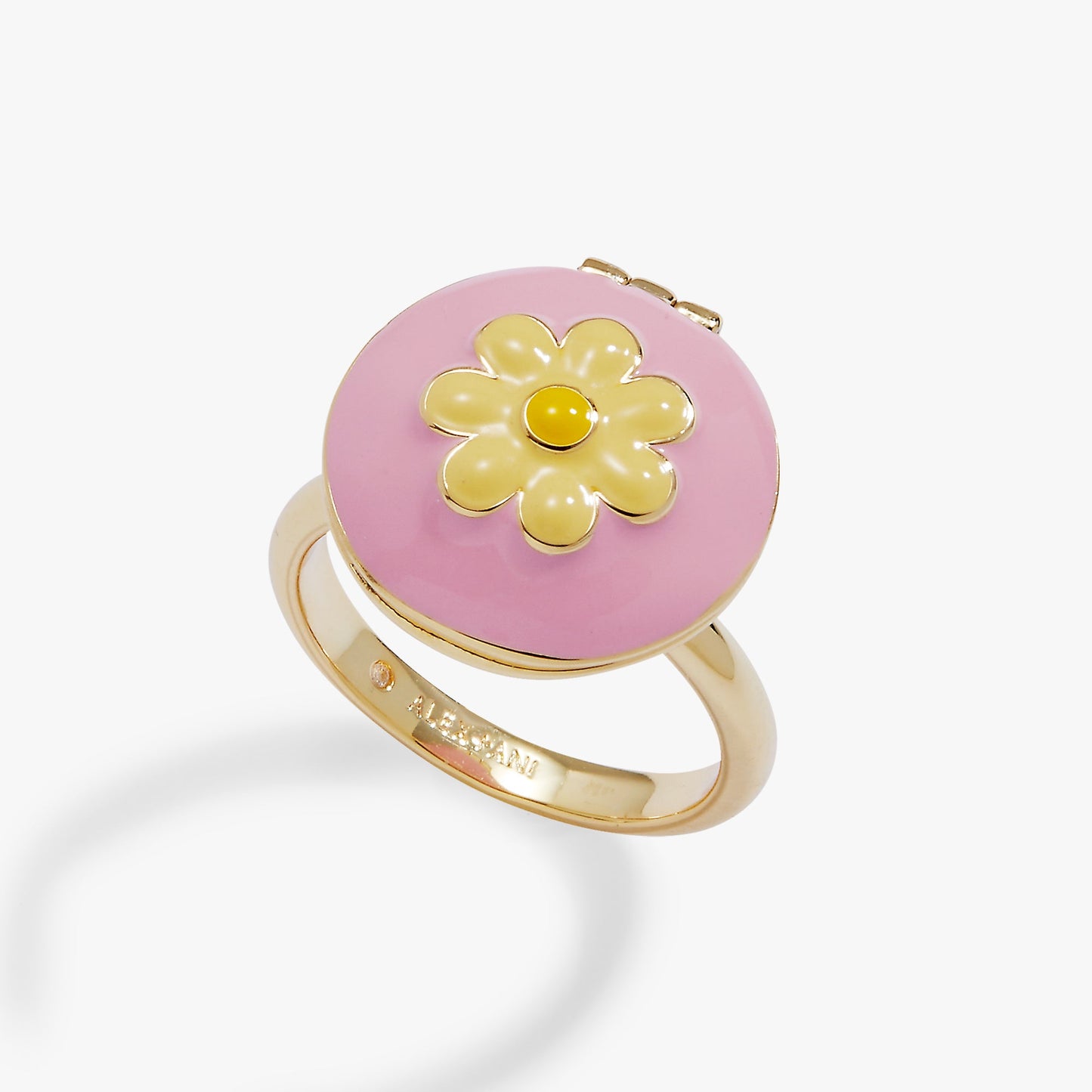 60s Hair Dryer Hair Dryer & Curler Locket Ring Gold
