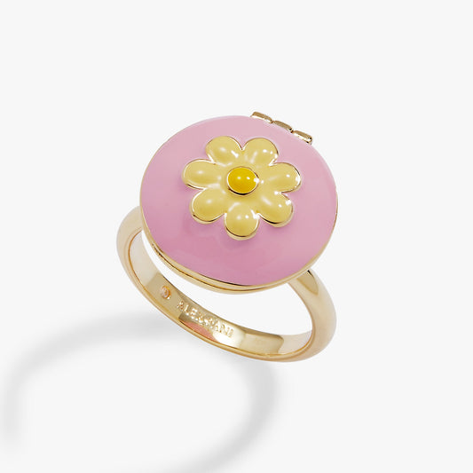 60s Hair Dryer Hair Dryer & Curler Locket Ring Gold