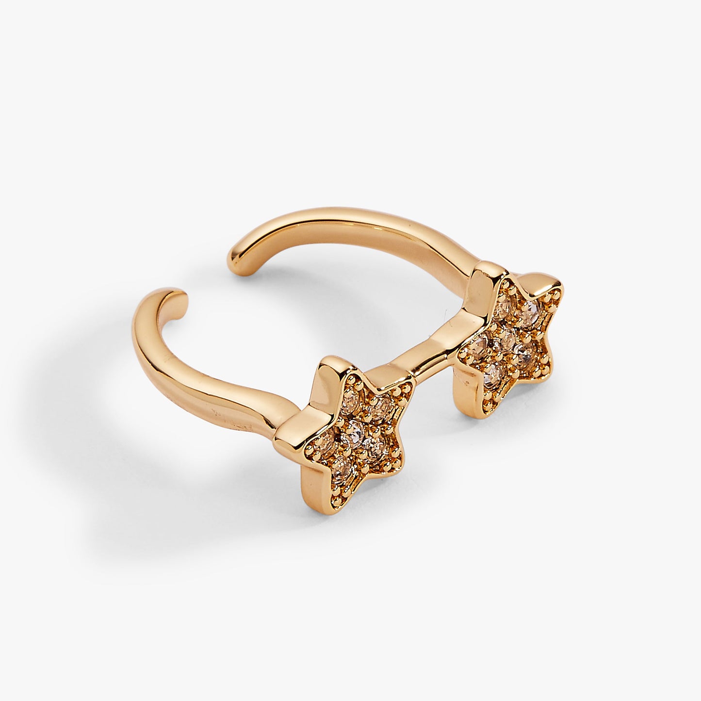 70s Star Glasses Ring Gold