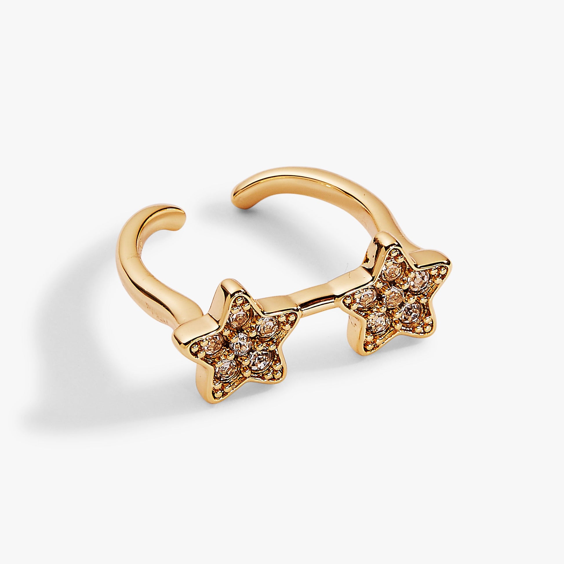 70s Star Glasses Ring Gold