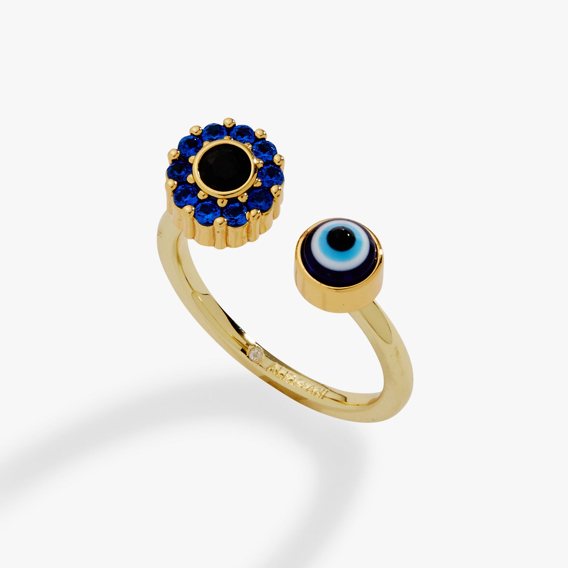 Evil Eye Fidget Spinner Ring Gold