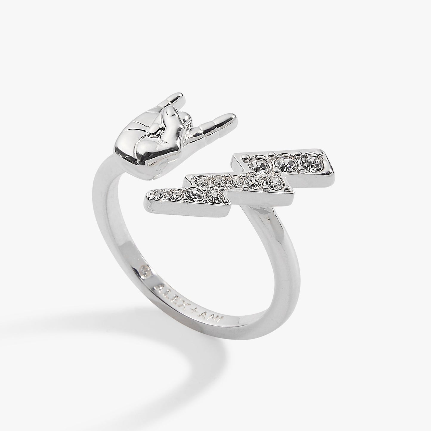80s Rock Star Open Ring Silver