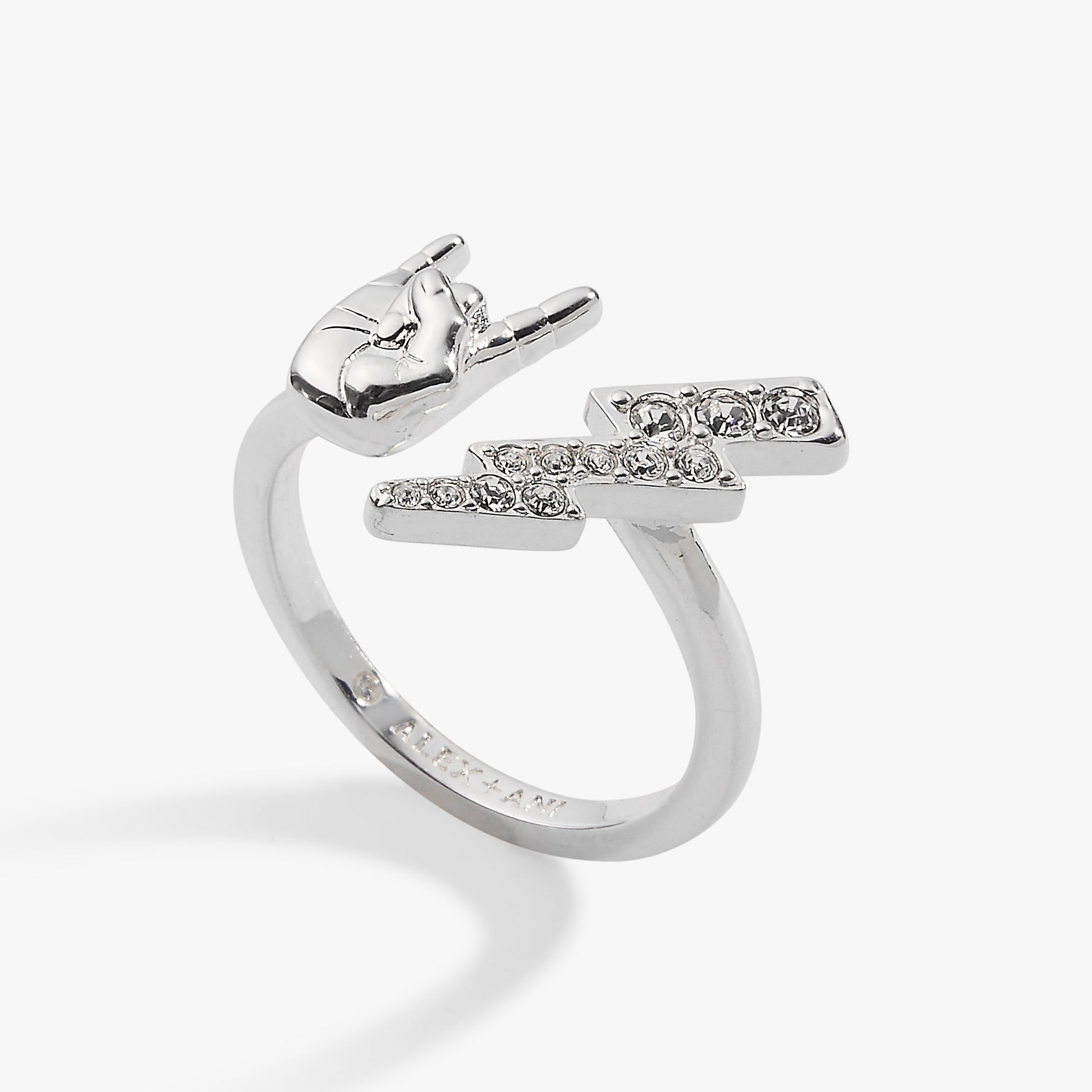 80s Rock Star Open Ring Silver