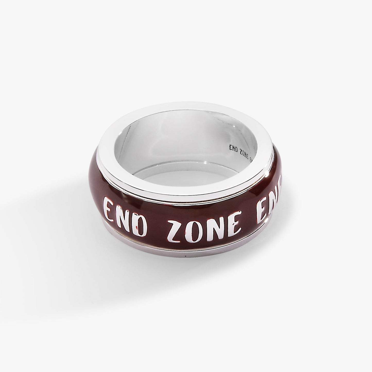 Football Fidget Ring Silver