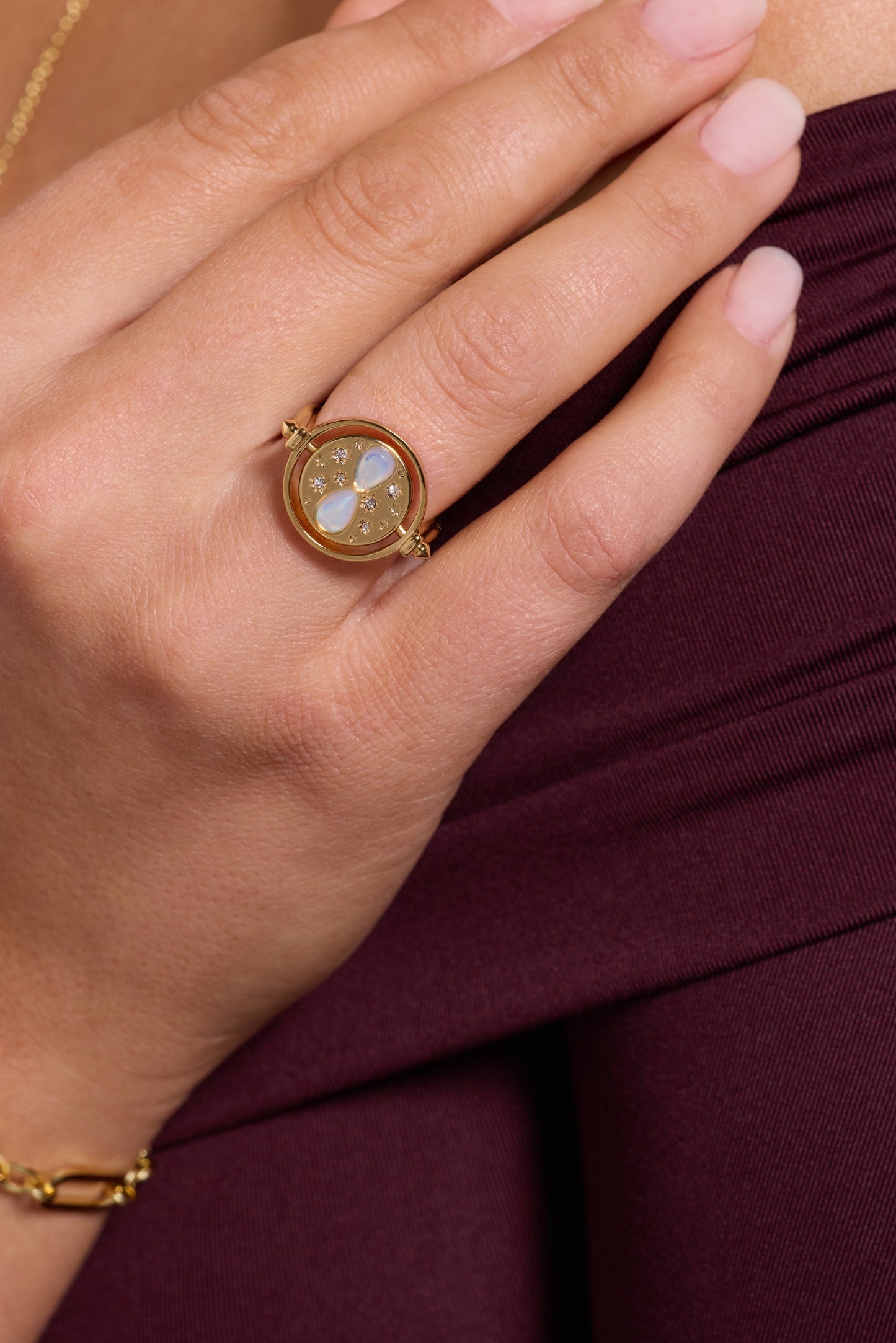 Harry Potter™ Time Turner Flip Ring Gold