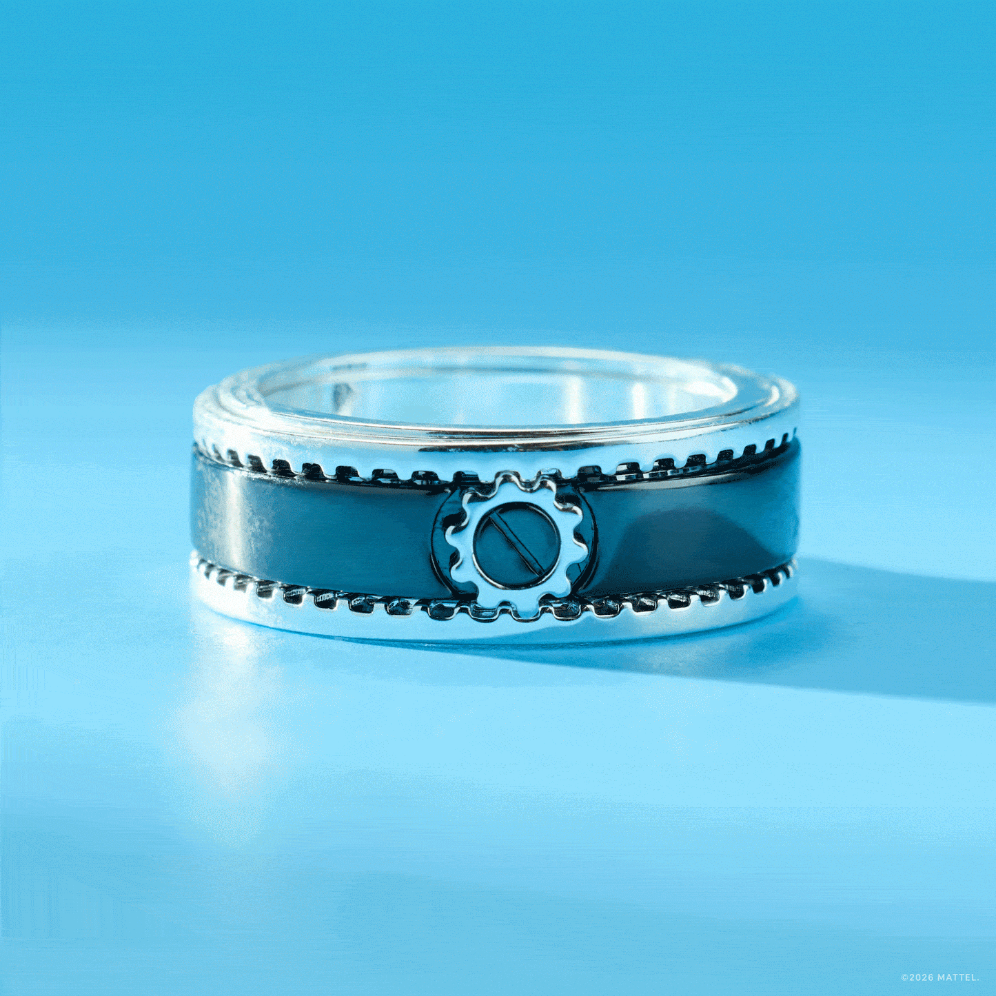 Hot Wheels™ Gear Fidget Spinner Ring Silver