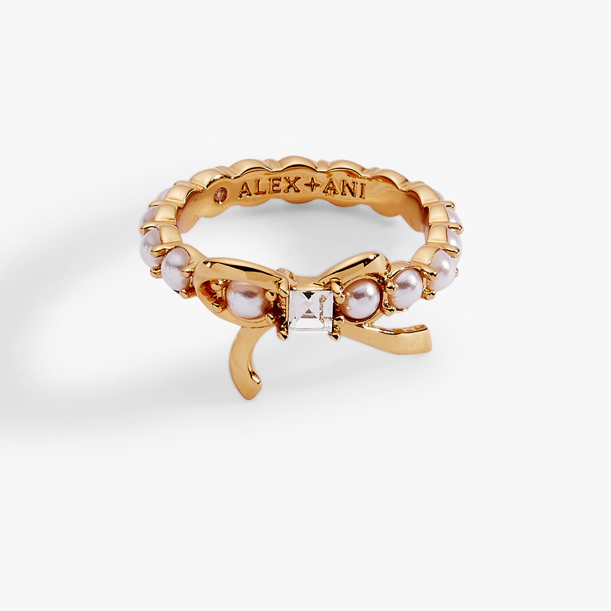 Pearl Coquette Ring Gold