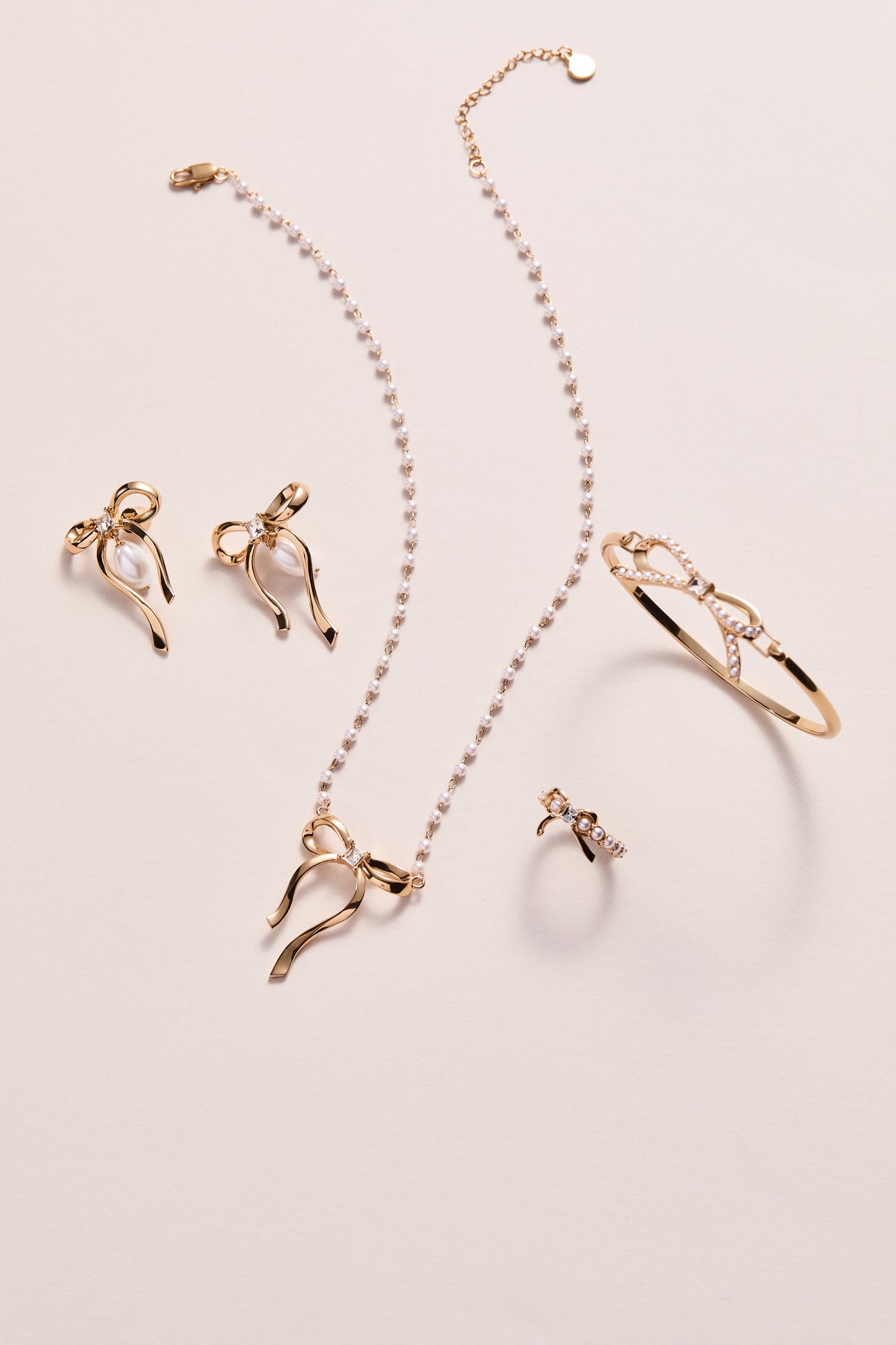 Pearl Coquette Ring Gold
