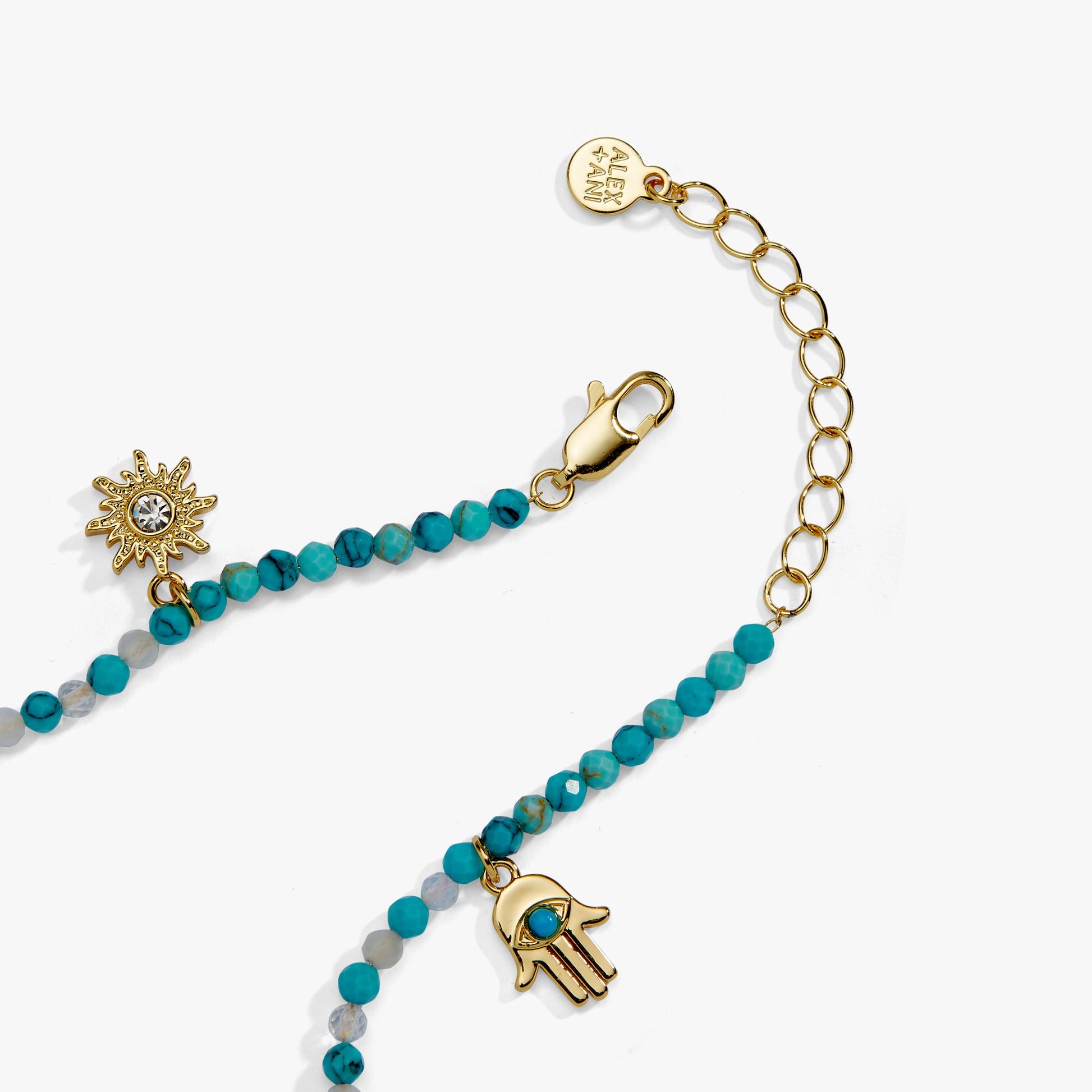 Healing Stone Charm Anklet Gold