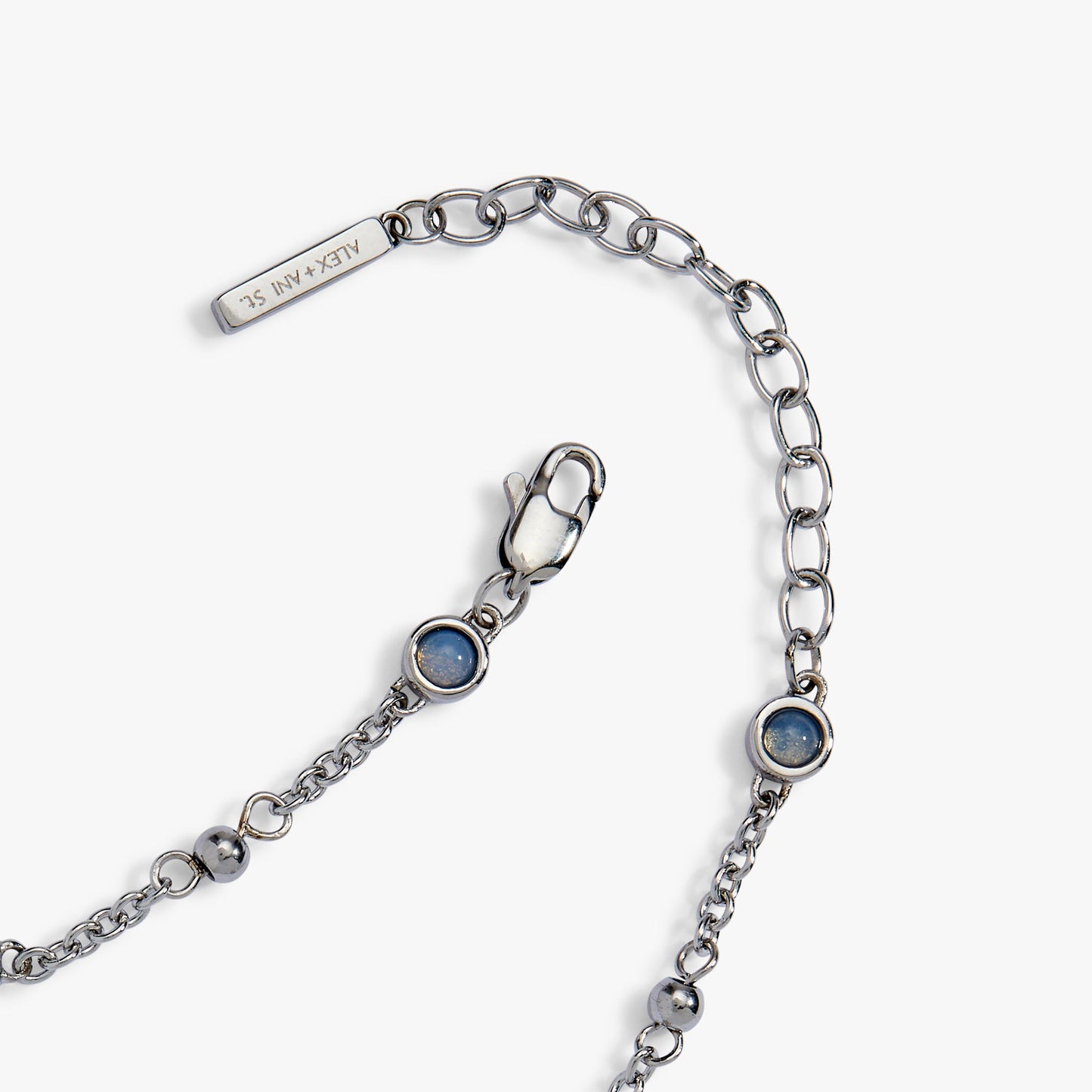 Elephant Inline Charm Anklet Stainless Steel Silver