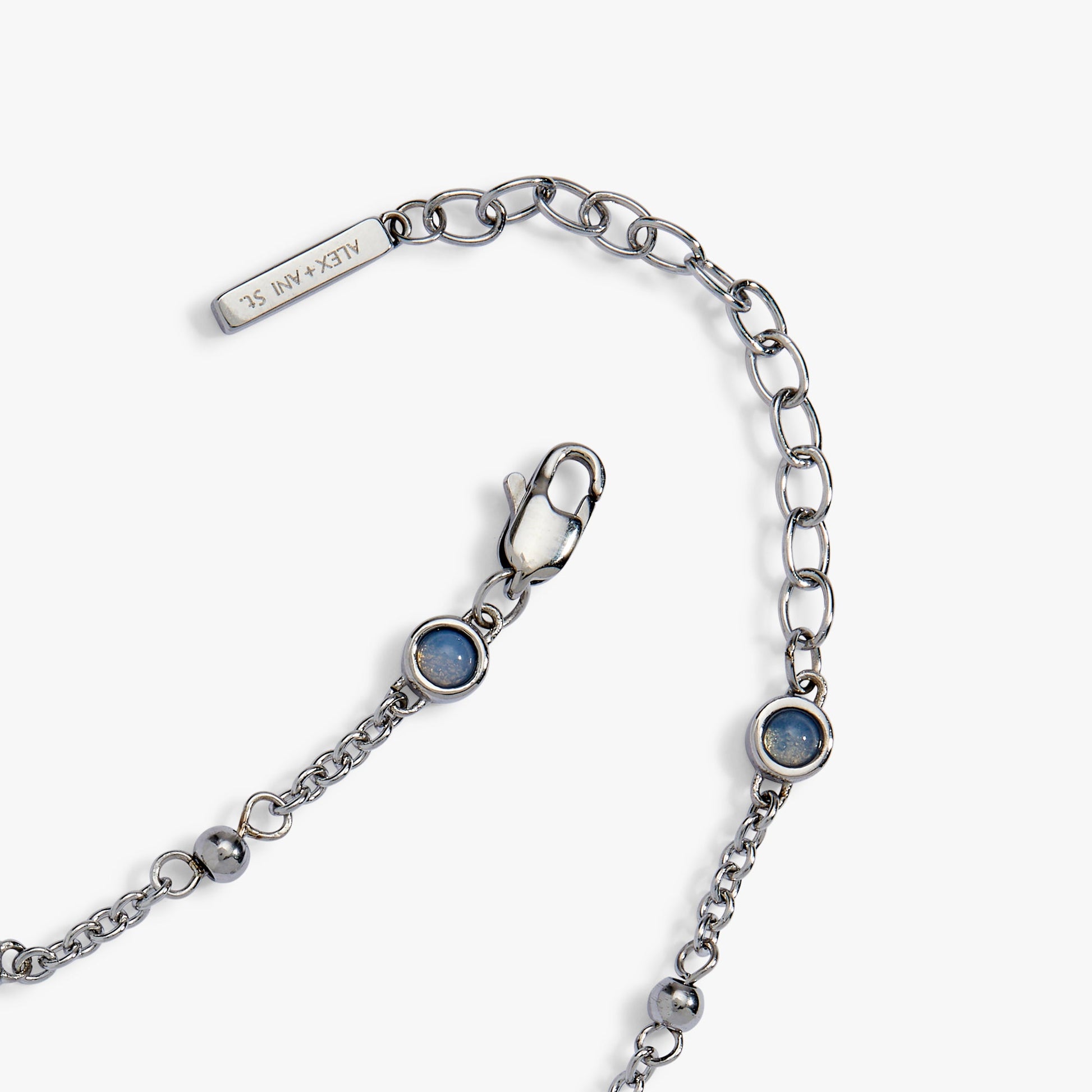 Elephant Inline Charm Anklet Stainless Steel Silver