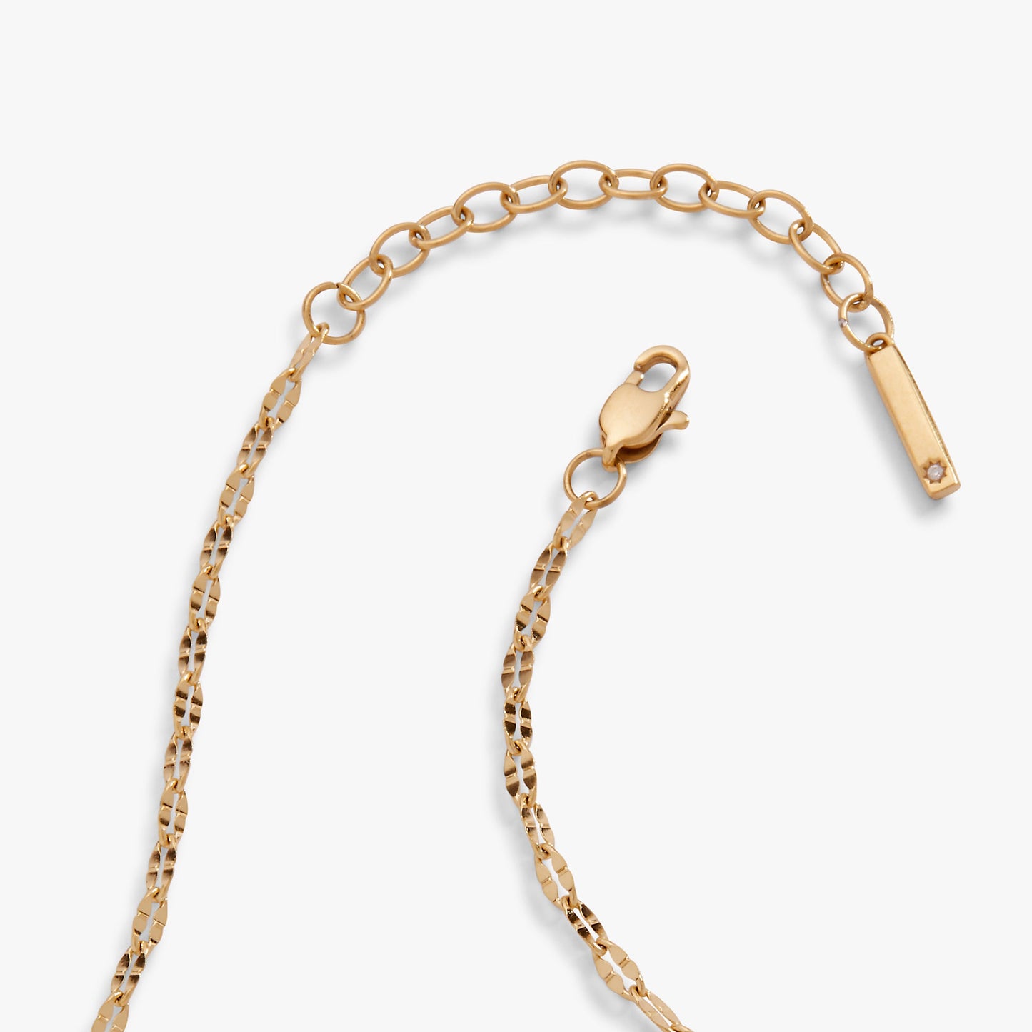 Multi Faceted Chain Anklet Stainless Steel Gold