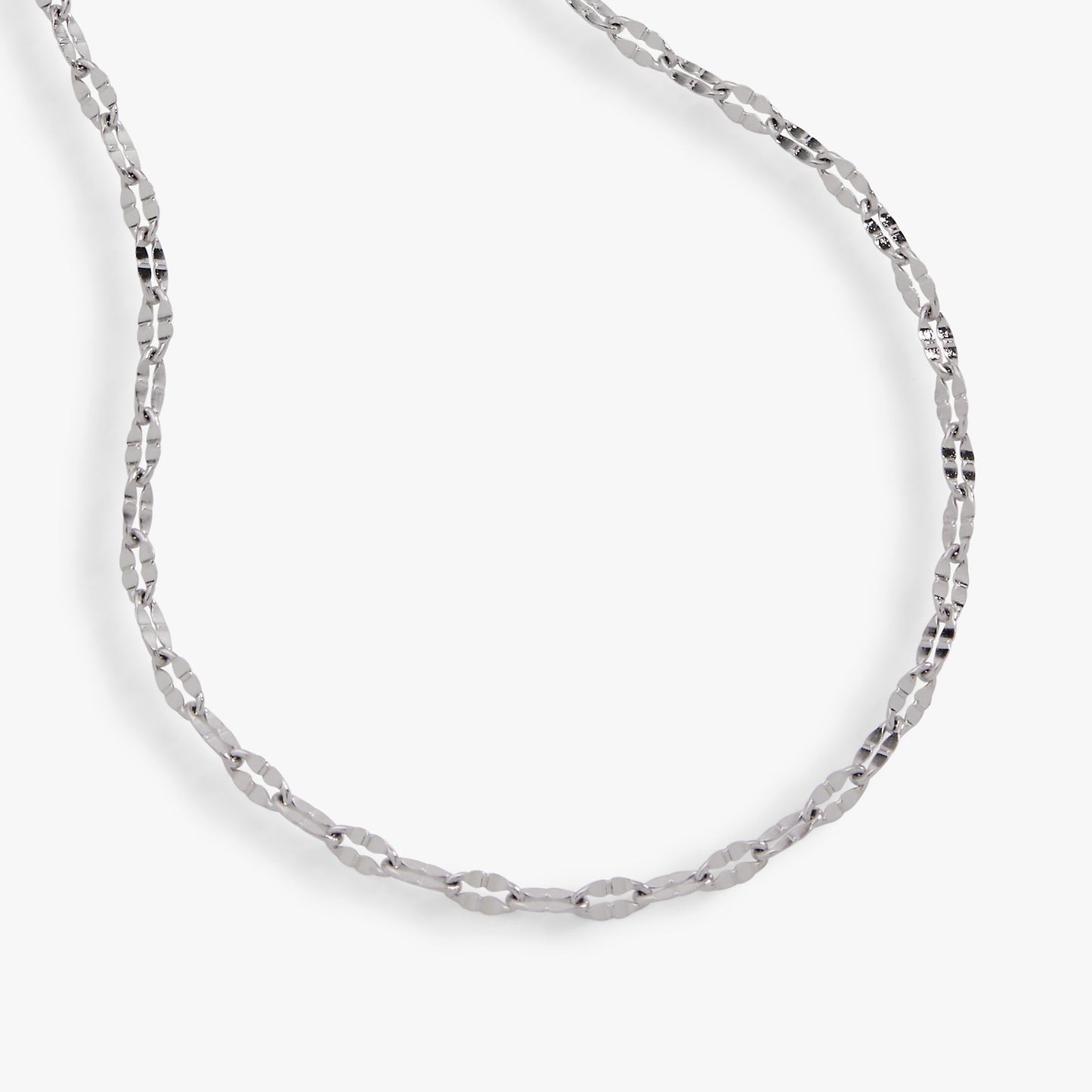 Multi Faceted Chain Anklet Stainless Steel Gold