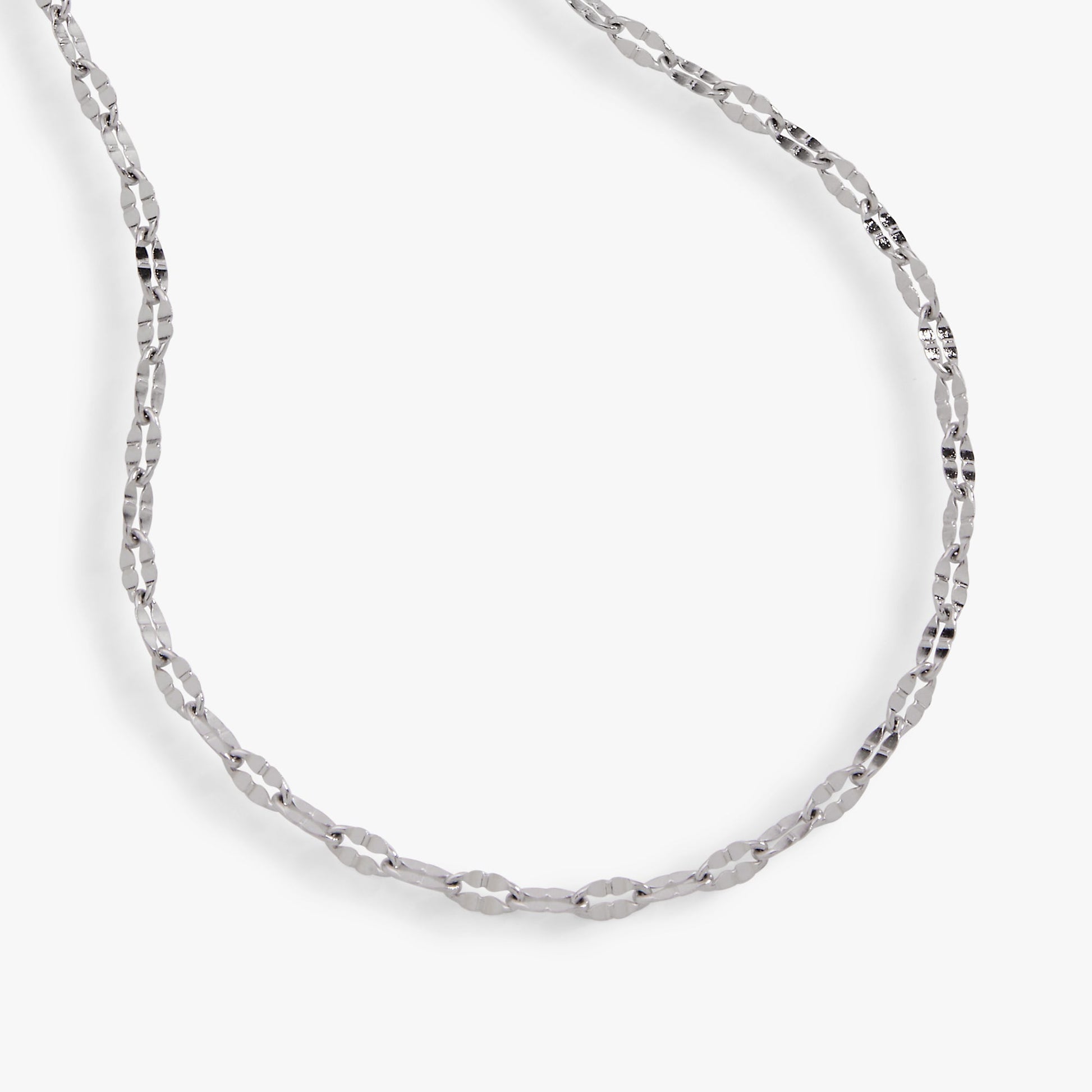 Multi Faceted Chain Anklet Stainless Steel Gold