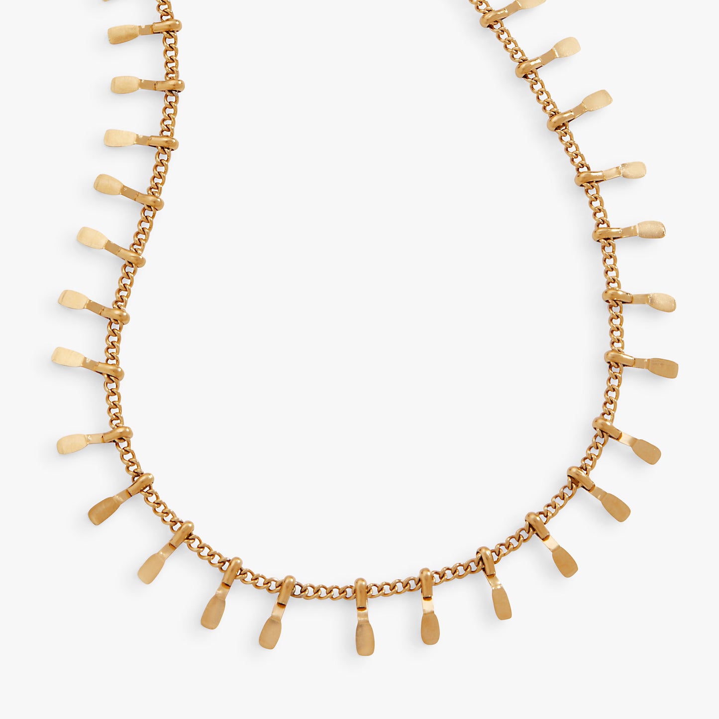 Paddle Tassel Chain Anklet Stainless Steel Gold