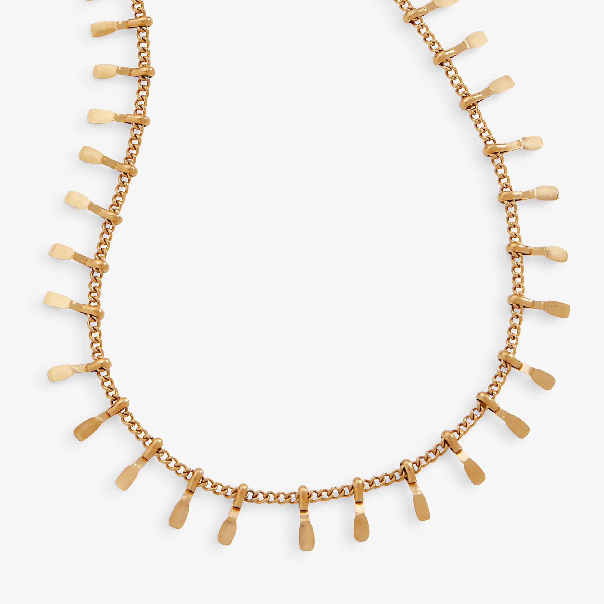 Paddle Tassel Chain Anklet Stainless Steel Gold