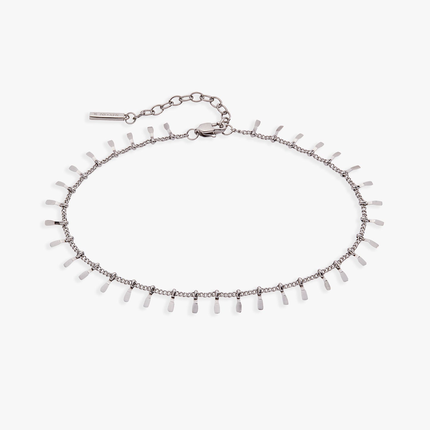 Paddle Tassel Chain Anklet Stainless Steel Gold