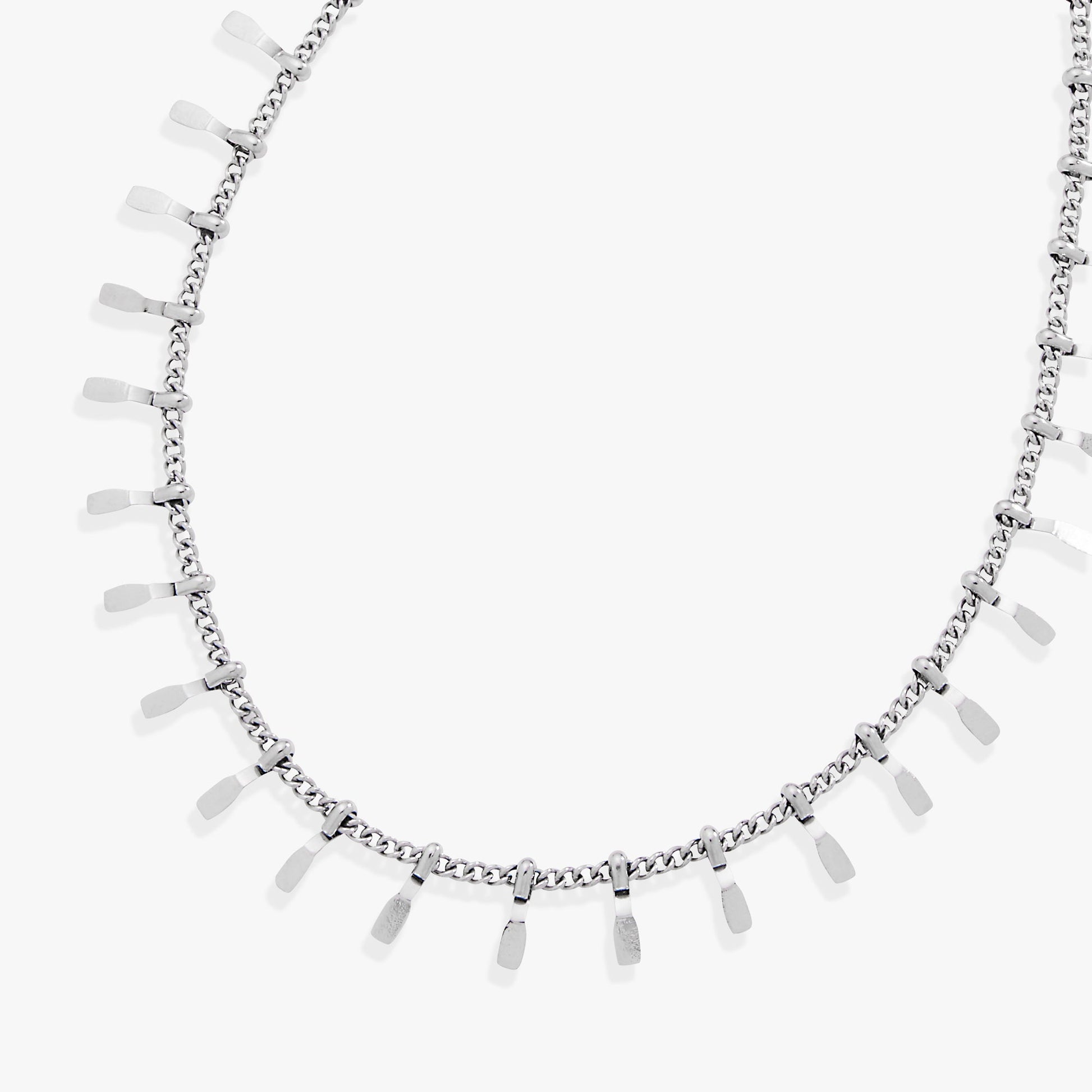 Paddle Tassel Chain Anklet Stainless Steel Gold