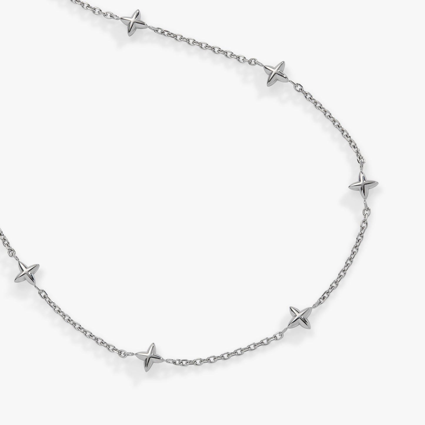 Logo Star Chain Anklet Stainless Steel Silver