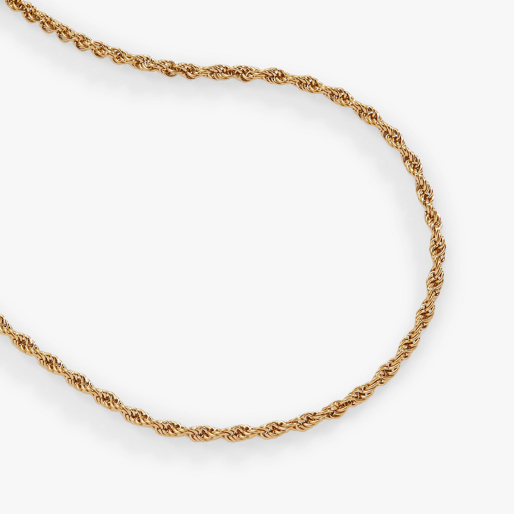 Mini Rope Chain Anklet Stainless Steel Gold