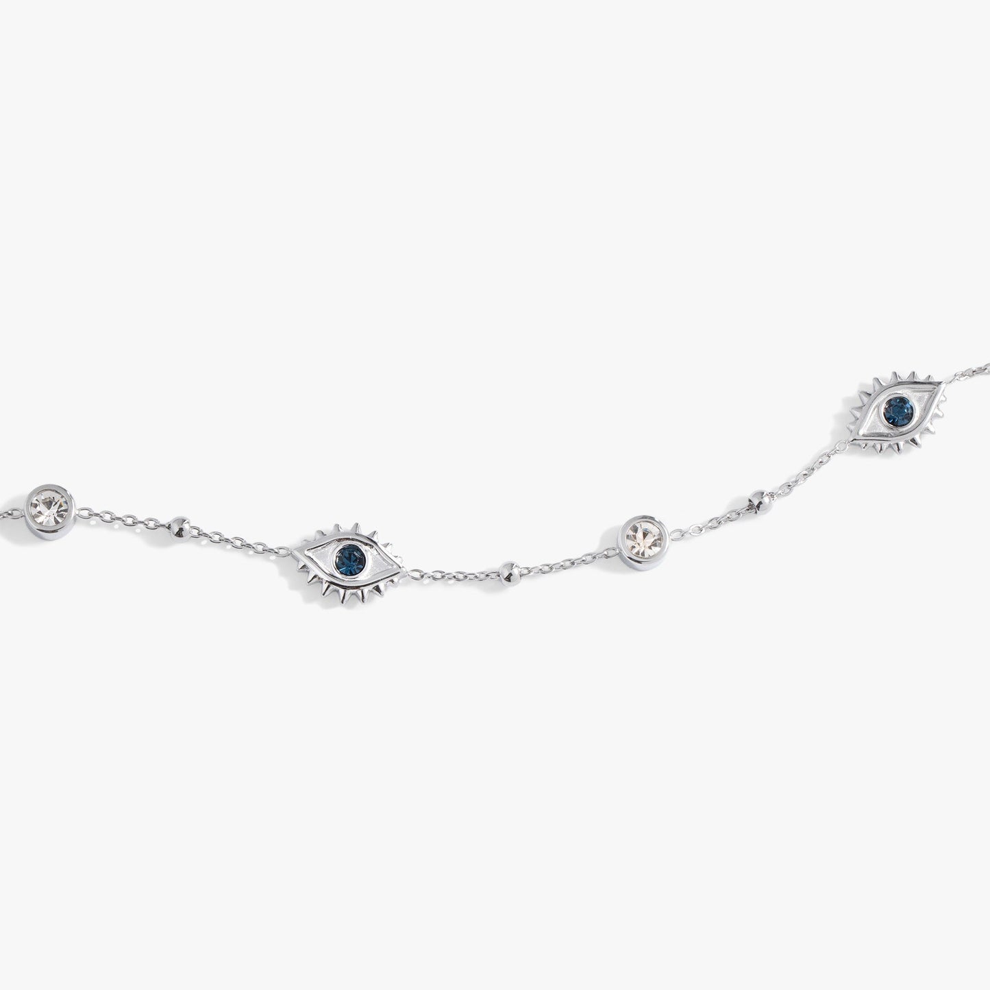 Evil Eye Crystal Anklet Stainless Steel Gold